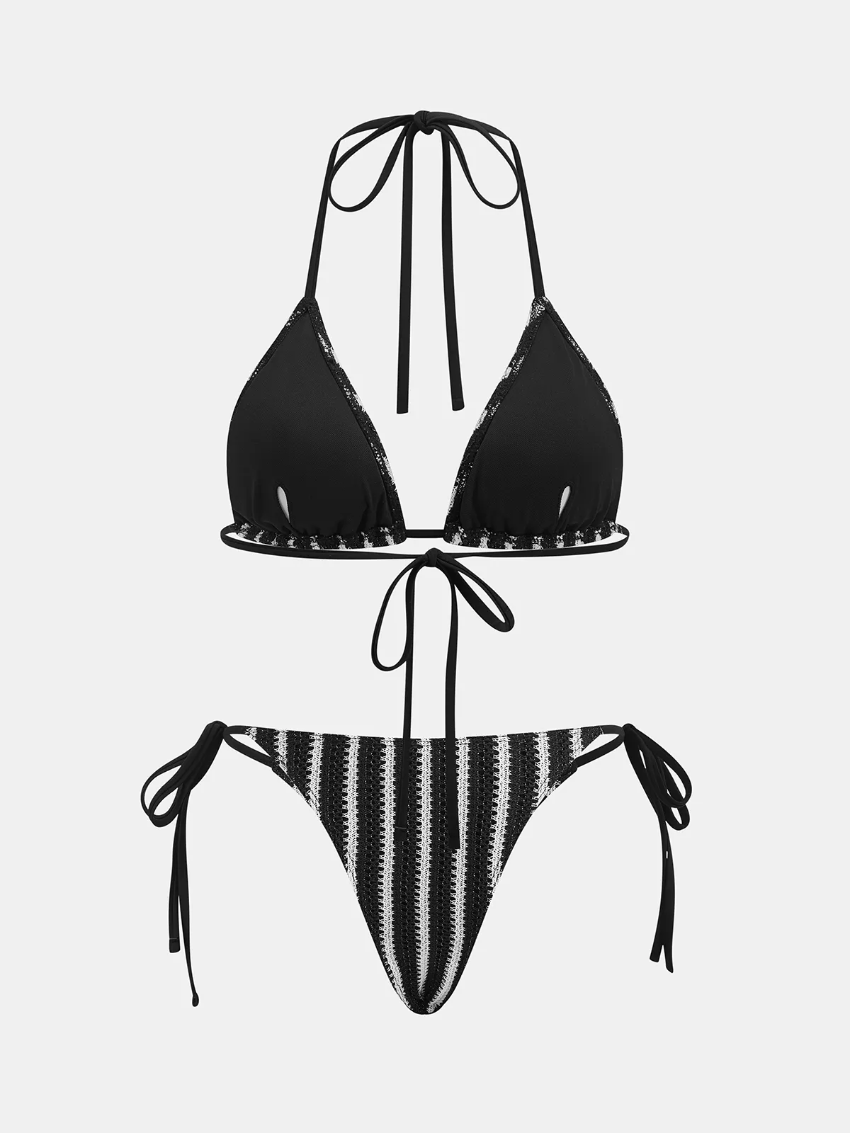 Striped Three Piece Bikini Set sold by COMMENSE product image thumbnail 4