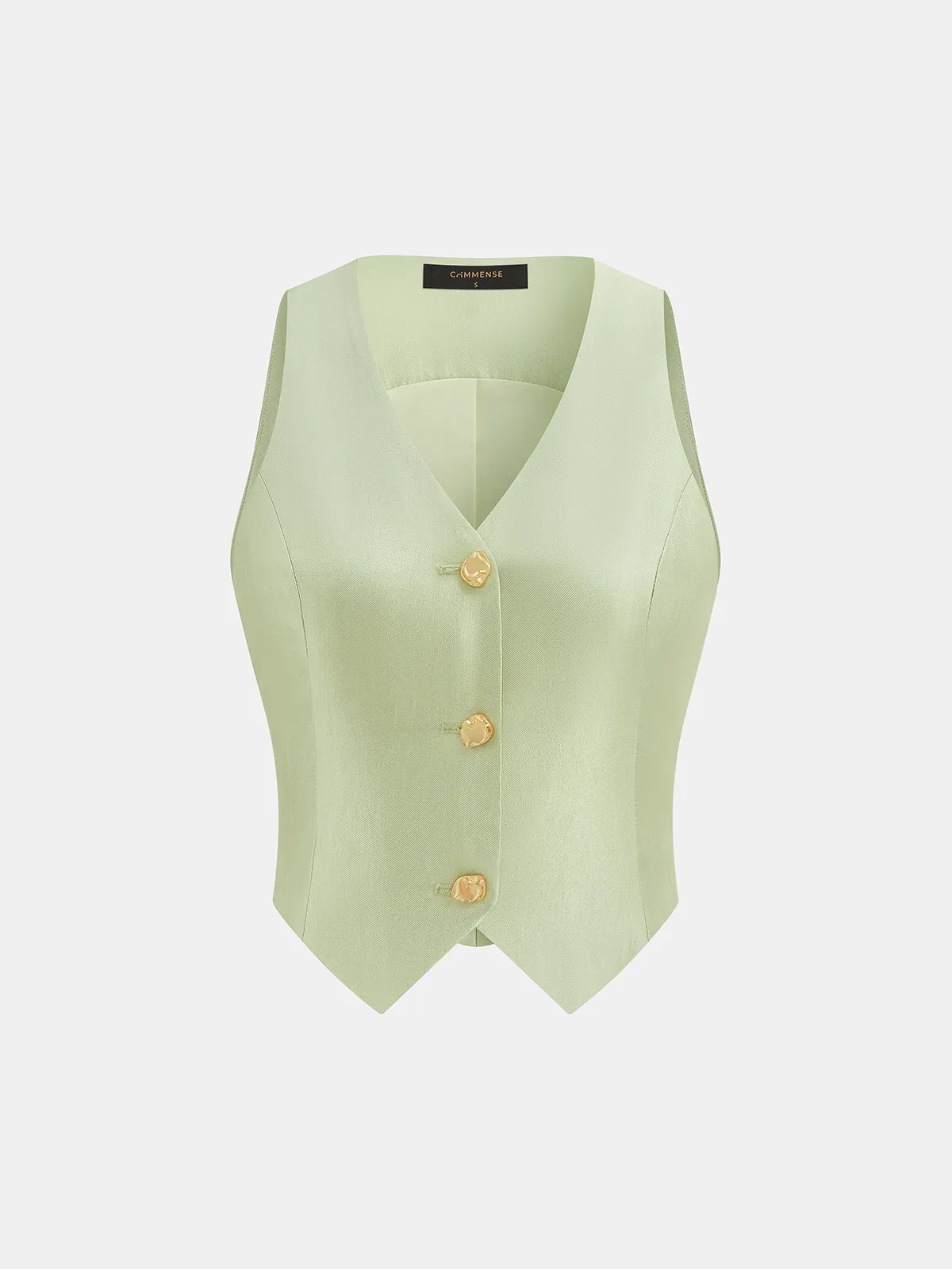 Sleeveless V Neck Vest & Tailored Shorts Set sold by COMMENSE product image thumbnail 3