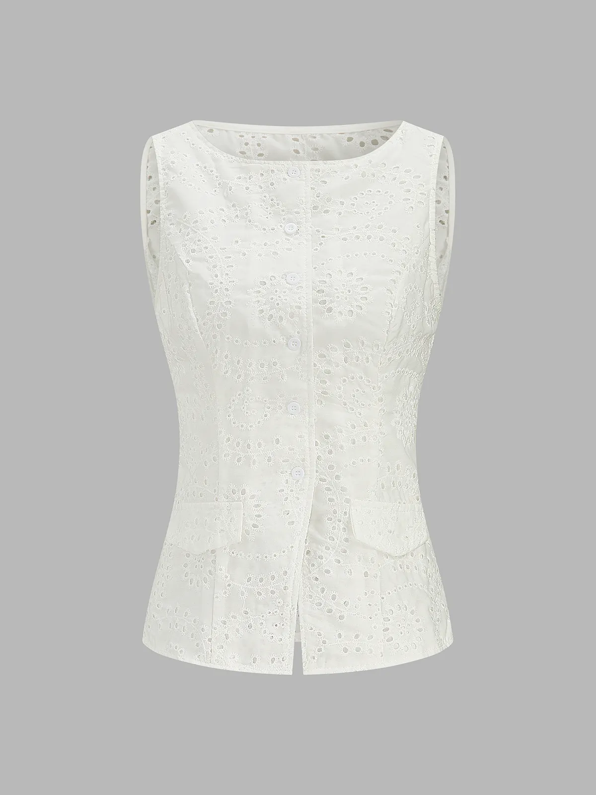Eyelet Embroidered Tank Top & Shorts Set sold by COMMENSE product image thumbnail 2