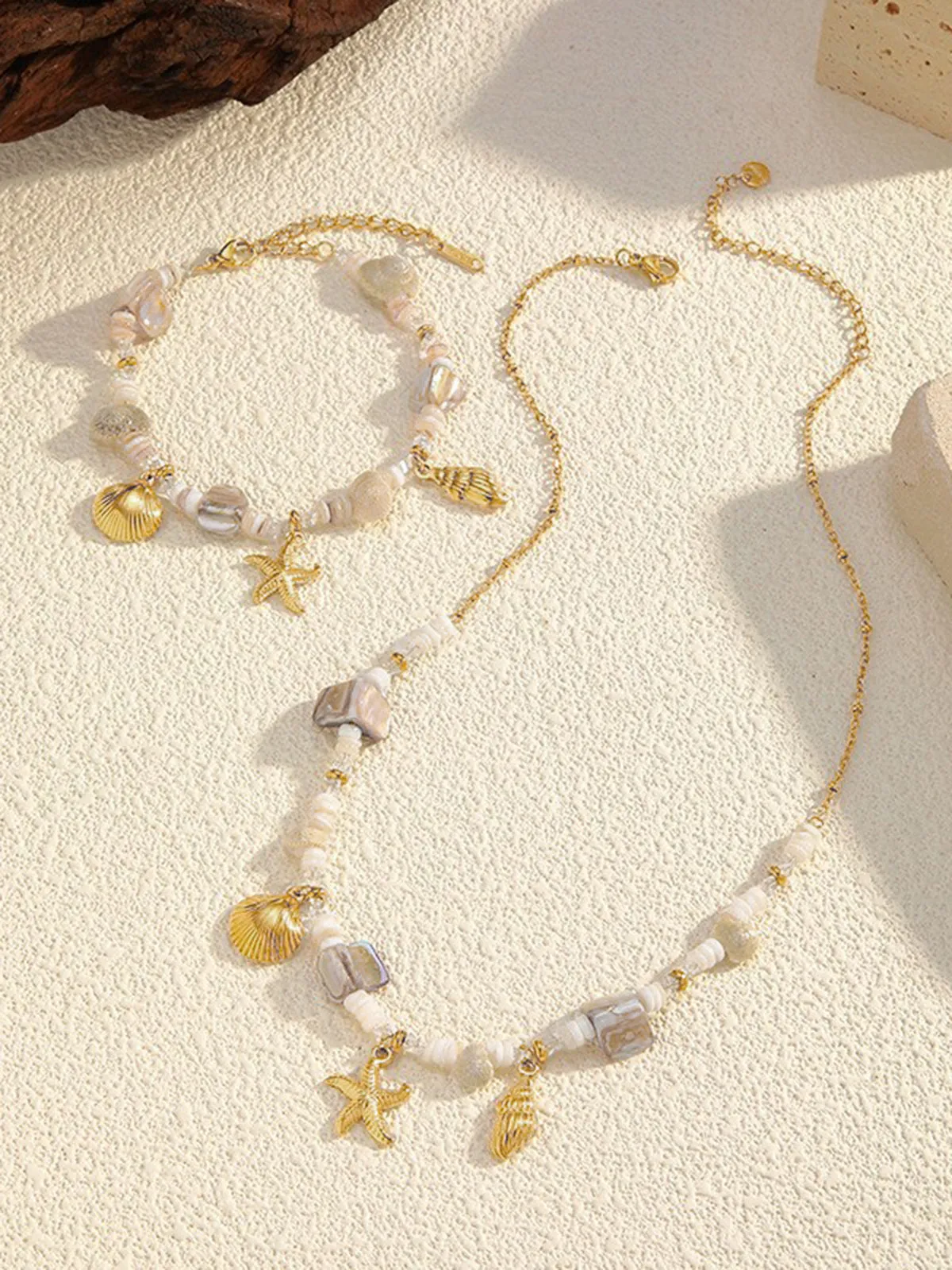 Starfish Shell Beach Charm Bracelet sold by COMMENSE product image thumbnail 2