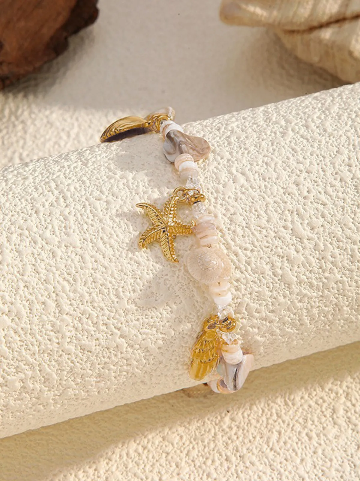 Starfish Shell Beach Charm Bracelet sold by COMMENSE