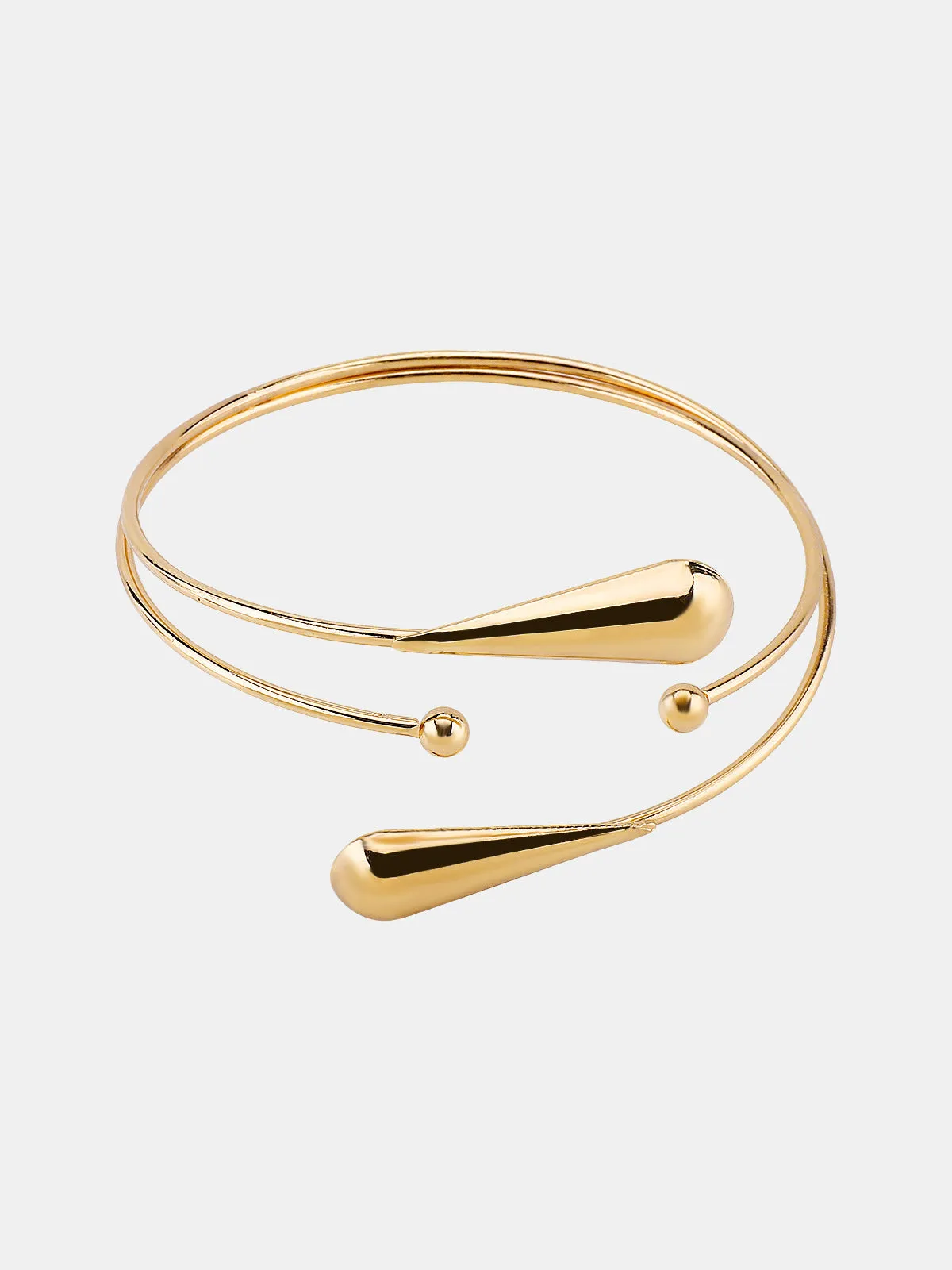 Minimalist Teardrop Open Upper Arm Cuff sold by COMMENSE product image thumbnail 2