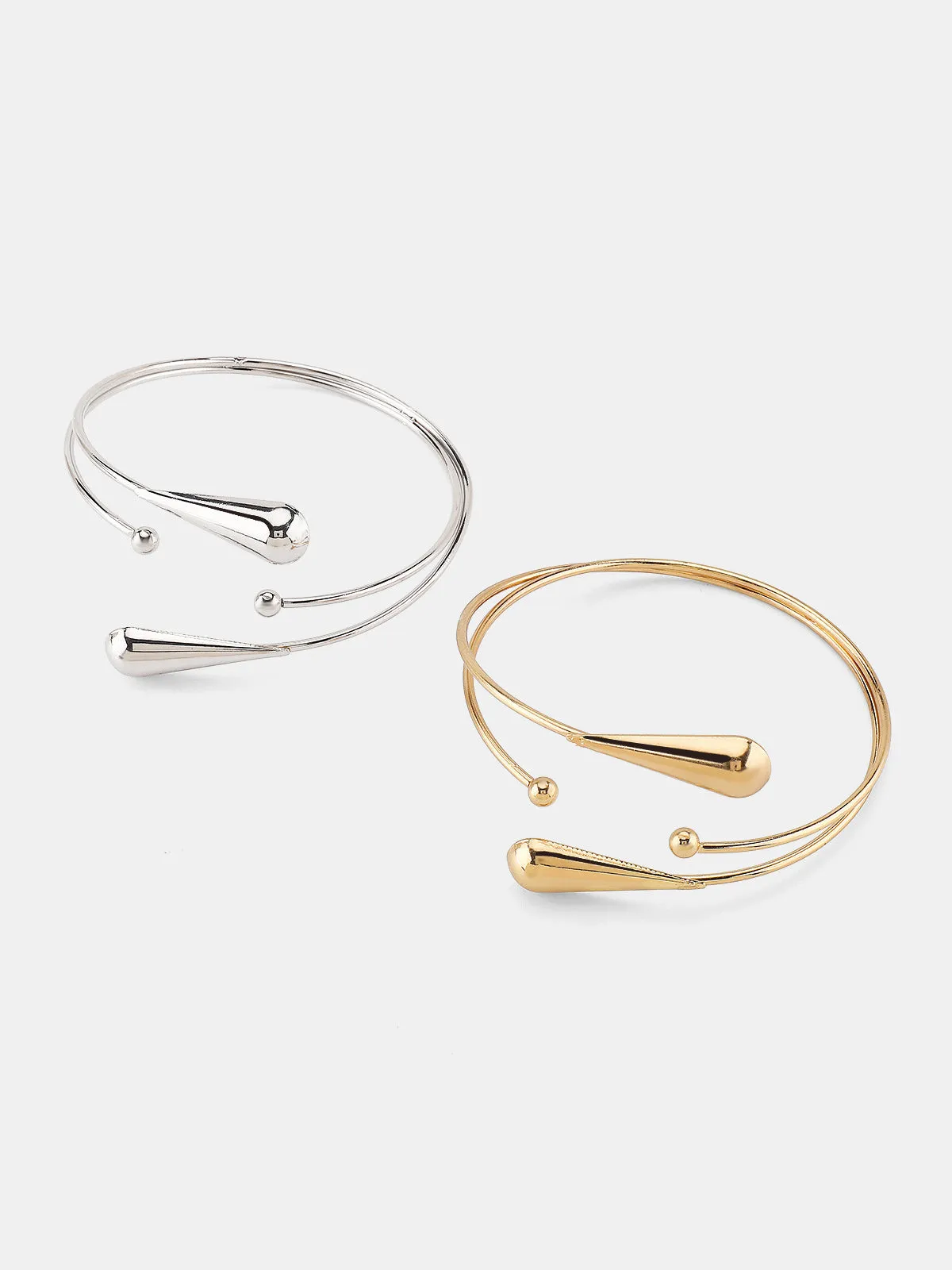 Minimalist Teardrop Open Upper Arm Cuff sold by COMMENSE product image thumbnail 3