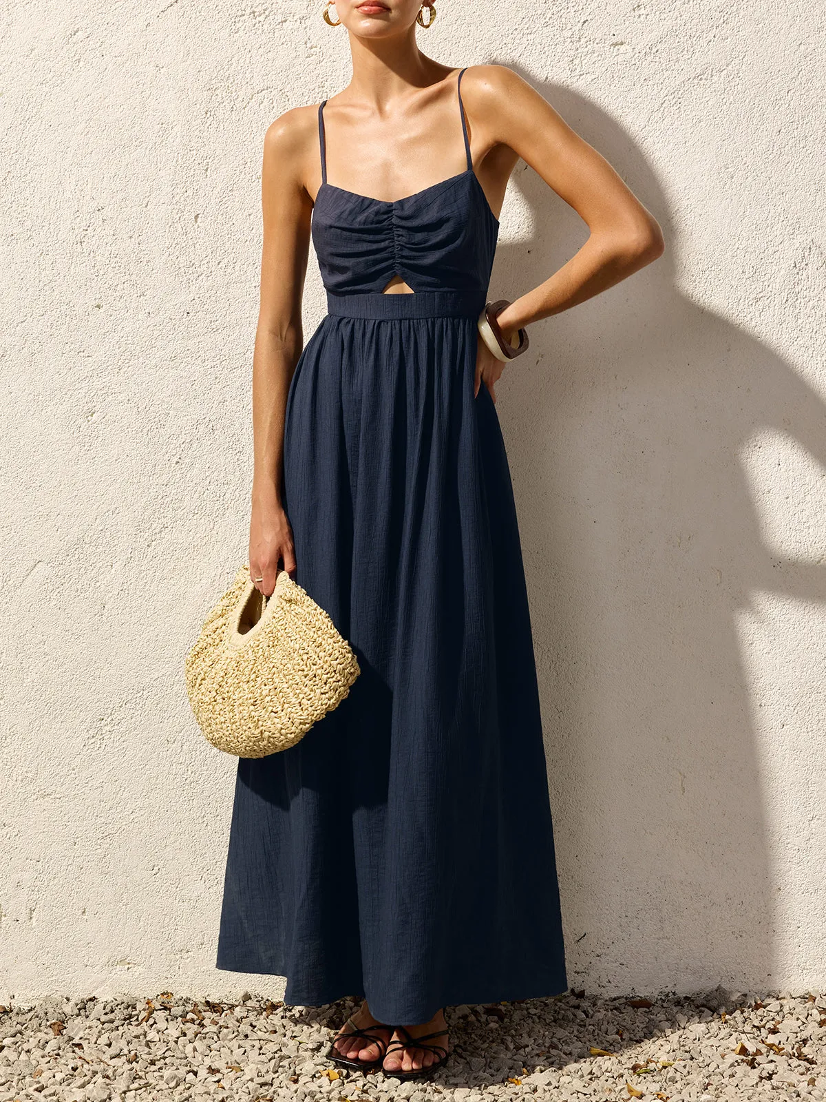 Cut Out Cami Maxi Dress sold by COMMENSE