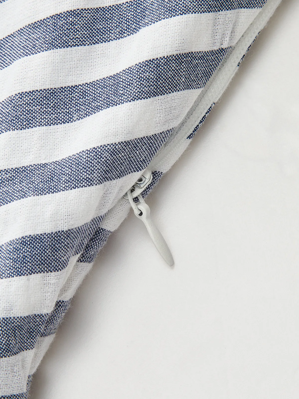 Striped Cotton Blend Layered Hem Mini Dress sold by COMMENSE product image thumbnail 4