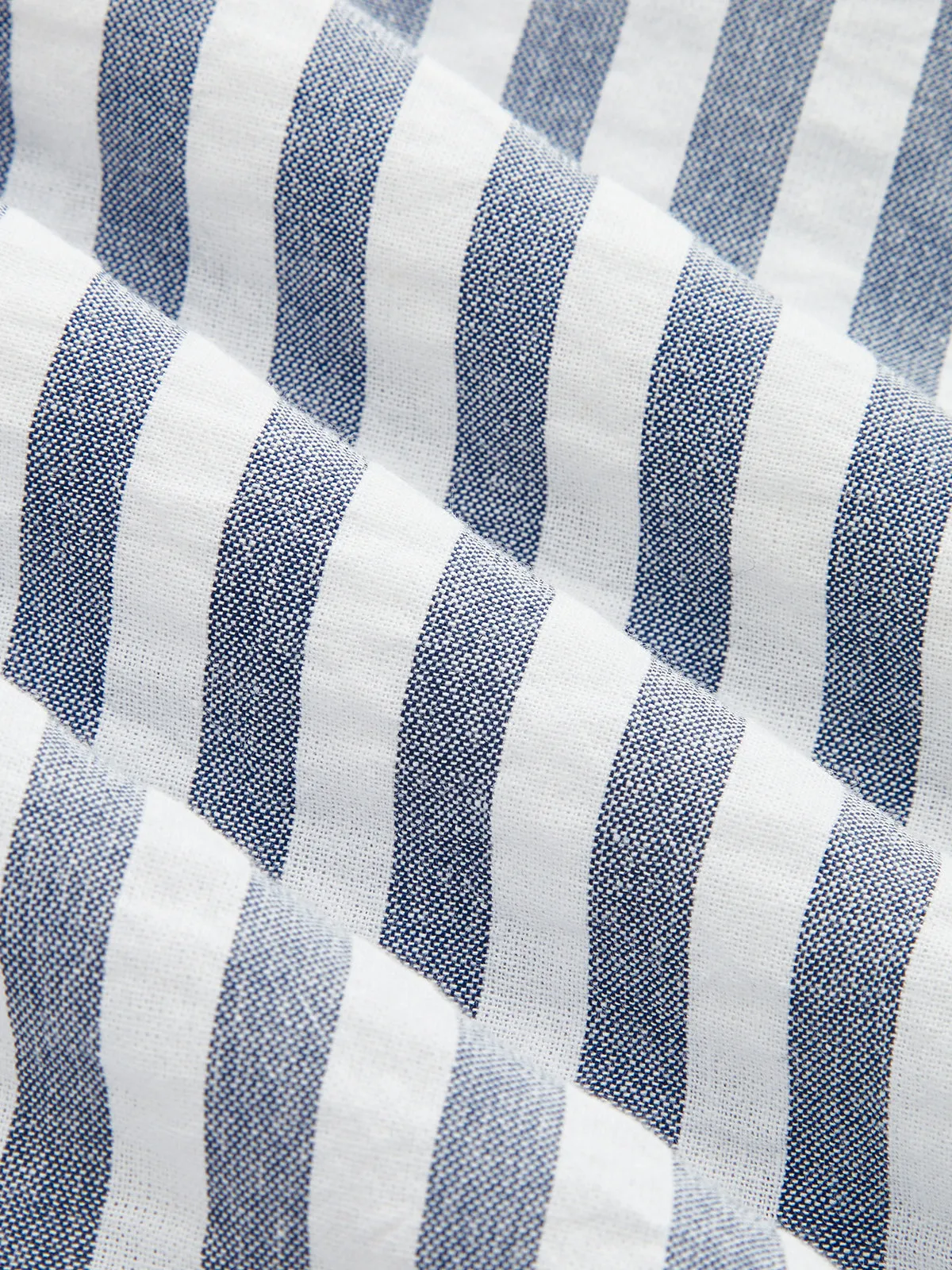 Striped Cotton Blend Layered Hem Mini Dress sold by COMMENSE product image thumbnail 5