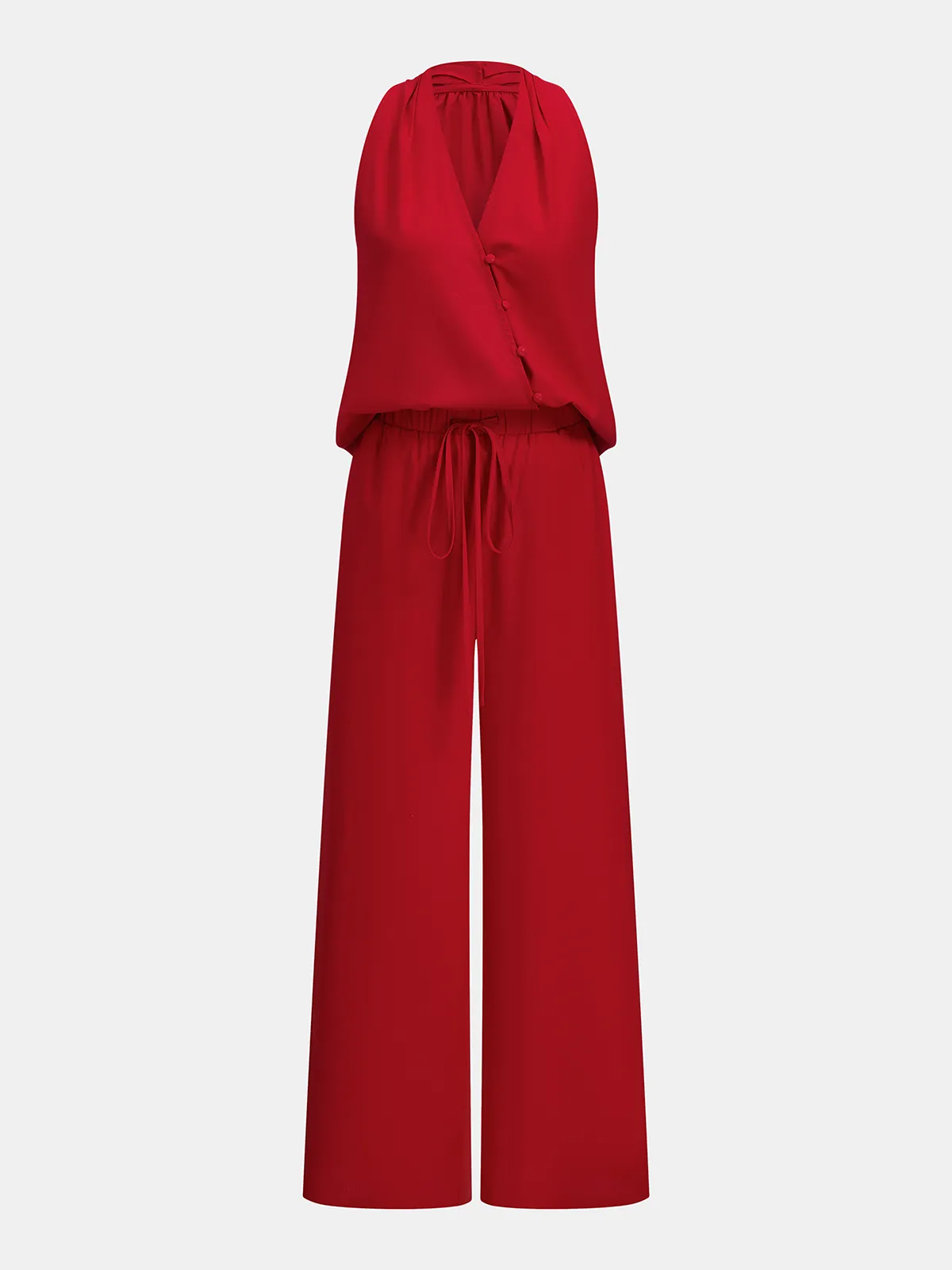 Cotton Linen Asymmetrical Top & Pants Set sold by COMMENSE product image thumbnail 2