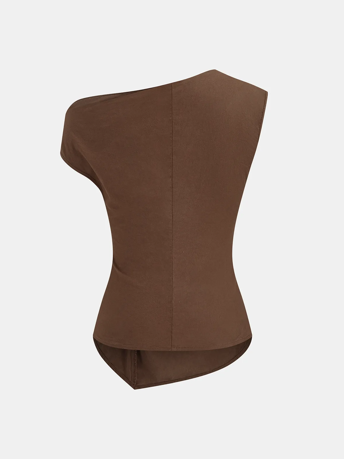 Cotton Blend Asymmetrical Top & Shorts Set sold by COMMENSE product image thumbnail 4
