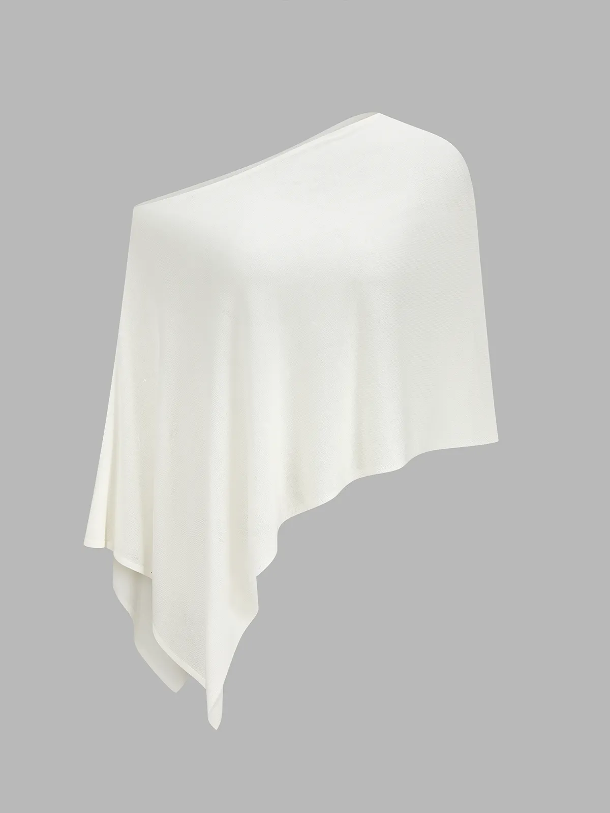 Asymmetric Knit Cape Top & Mini Skirt Set sold by COMMENSE product image thumbnail 3