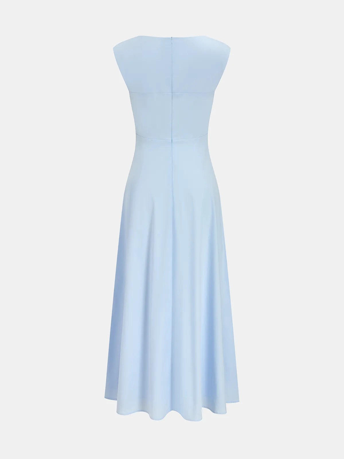 Twist Front Cut Out Cap Sleeve Maxi Dress sold by COMMENSE product image thumbnail 3