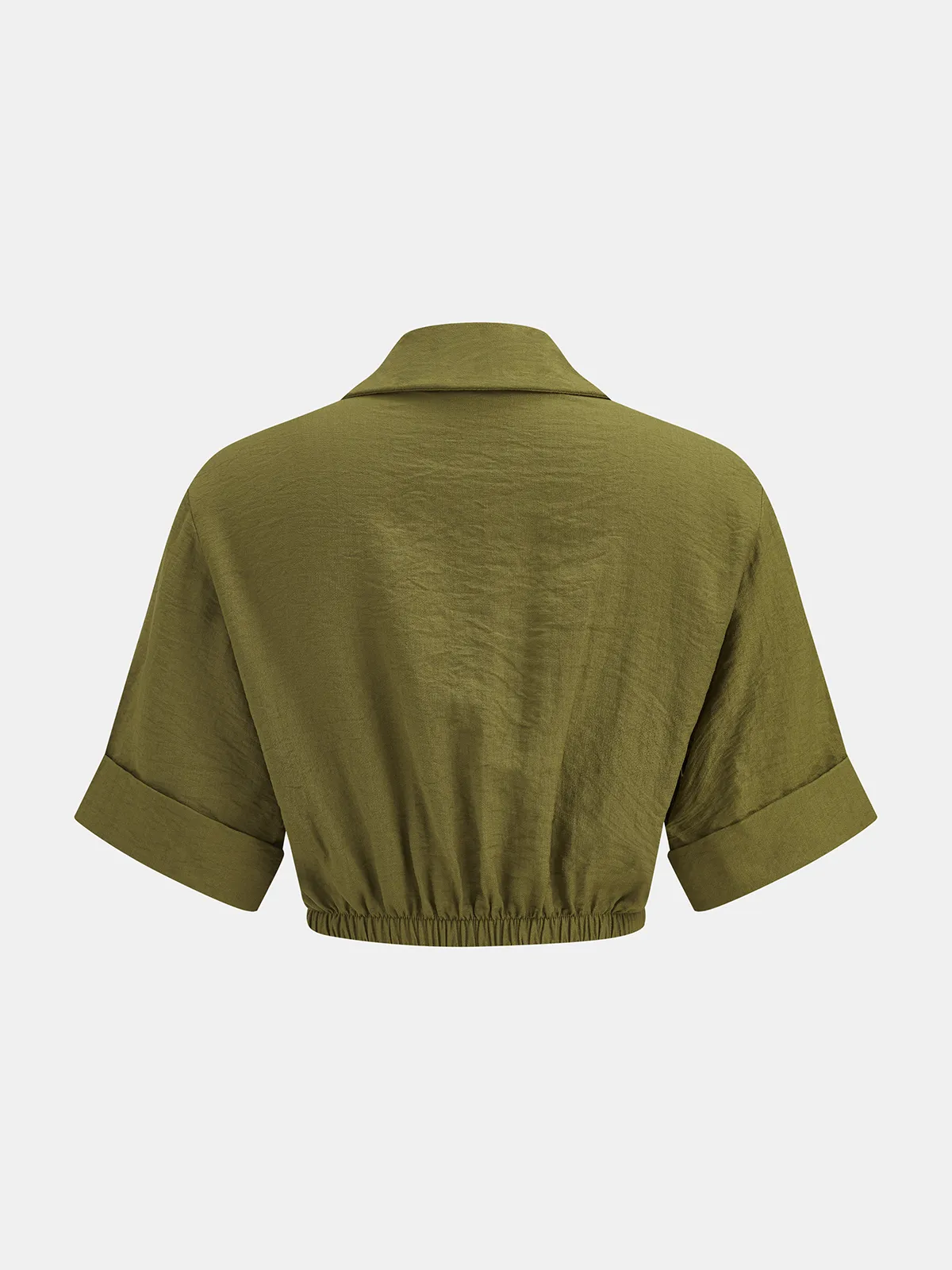 Cotton Linen Leaf Embroidered Shirt & Shorts Set sold by COMMENSE product image thumbnail 3