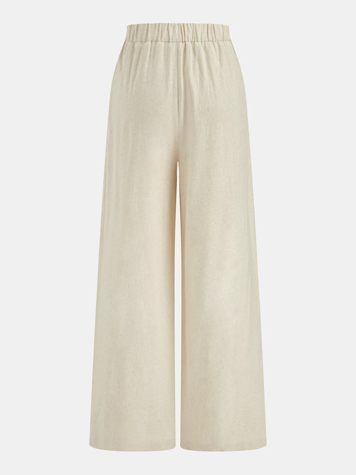 Linen Blend One Shoulder Top & Pants Set sold by COMMENSE product image thumbnail 5
