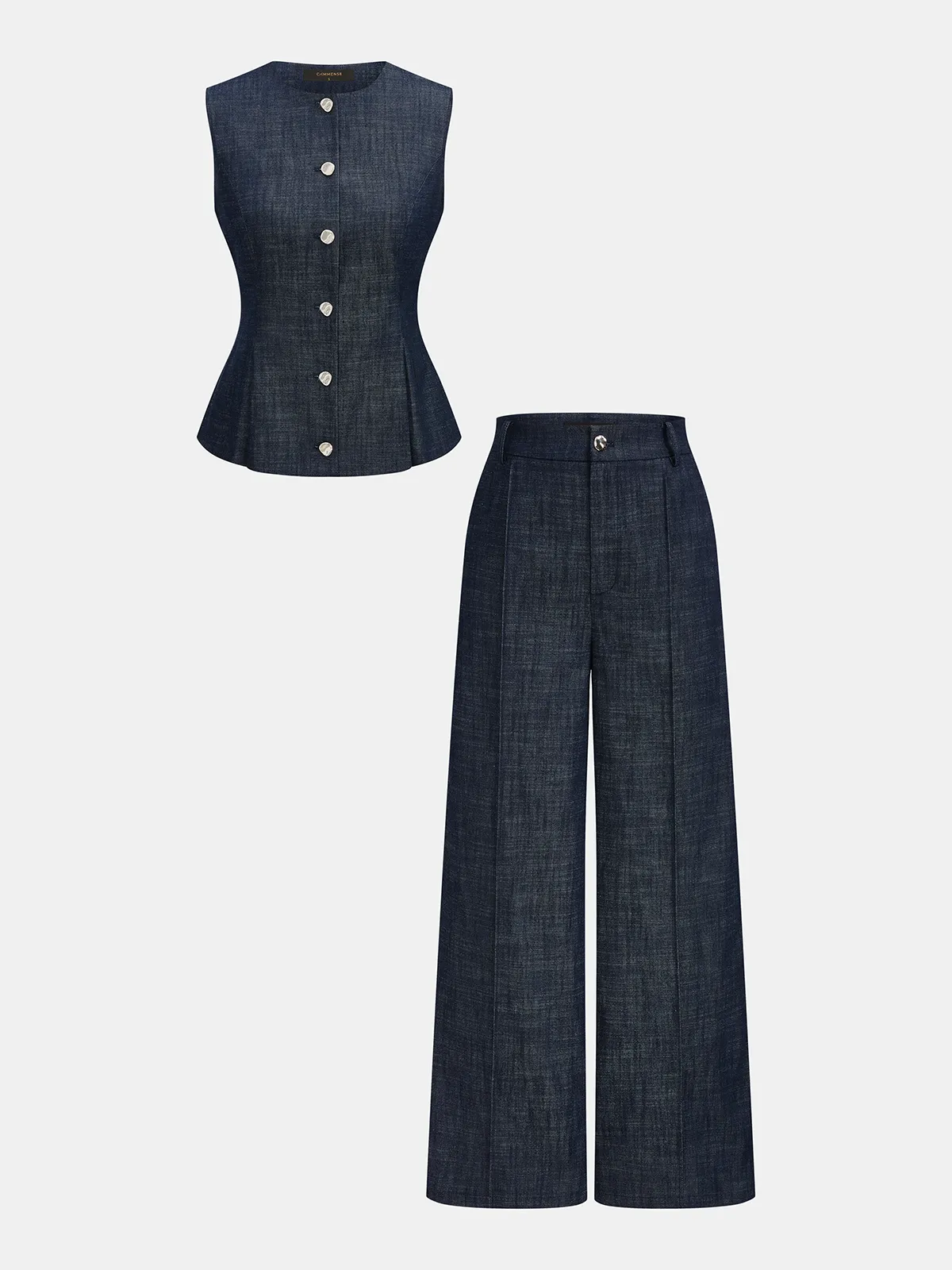 Cotton Blend Sleeveless Top & Pants Set sold by COMMENSE