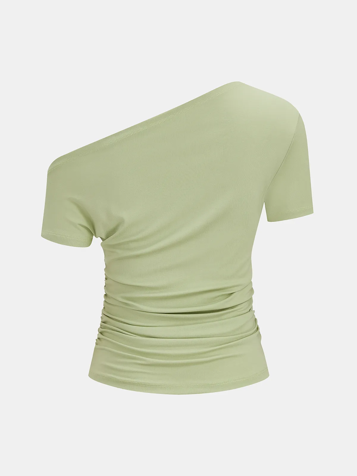 One Shoulder Ruched Top & Midi Skirt Set sold by COMMENSE product image thumbnail 3