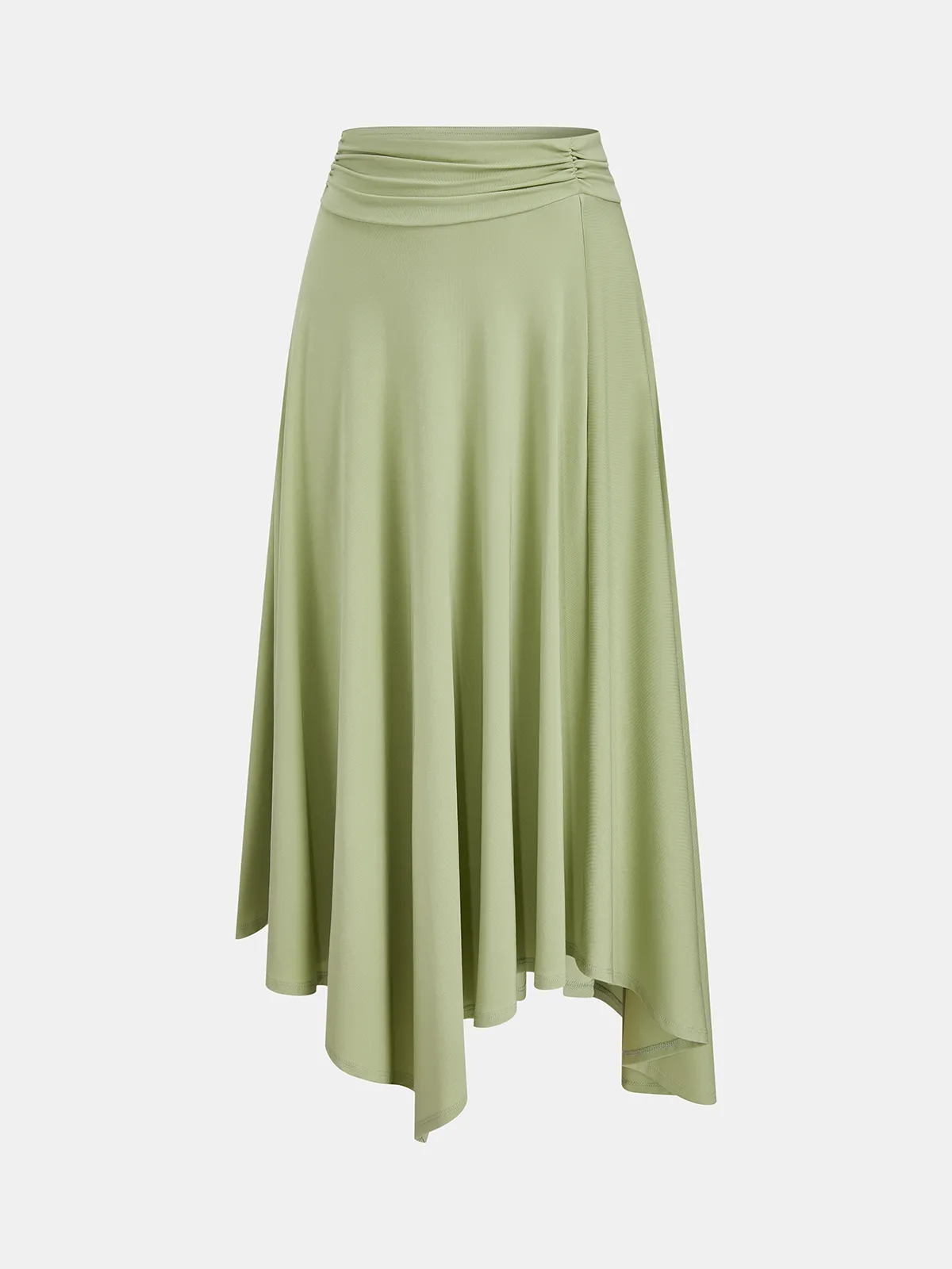One Shoulder Ruched Top & Midi Skirt Set sold by COMMENSE product image thumbnail 4