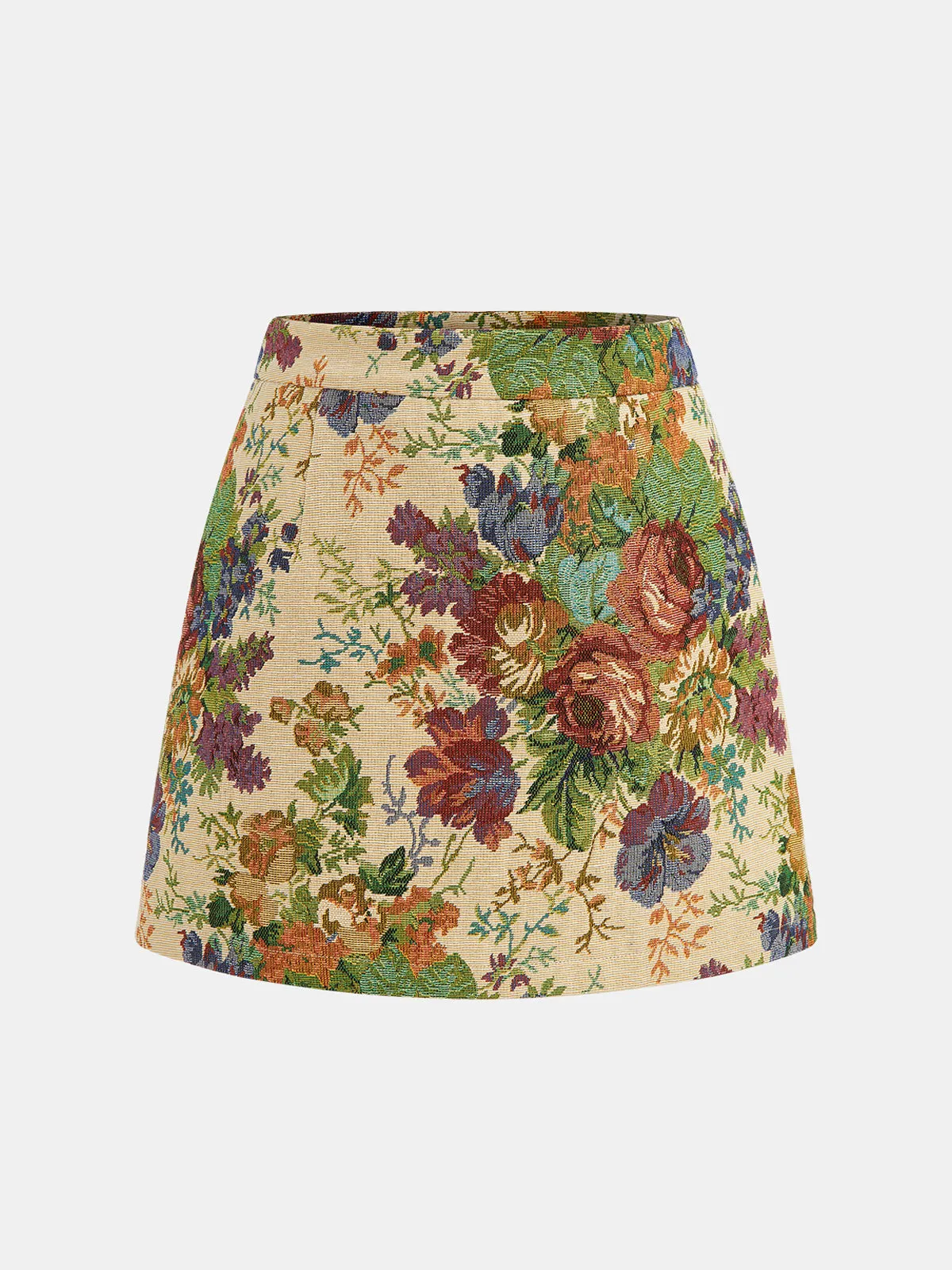 Floral Print Vest & Mini Skirt Set sold by COMMENSE product image thumbnail 4