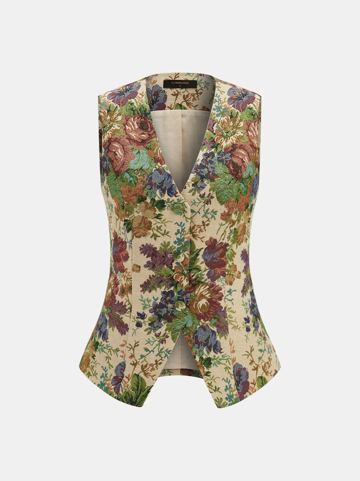 Floral Print Vest & Mini Skirt Set sold by COMMENSE product image thumbnail 2
