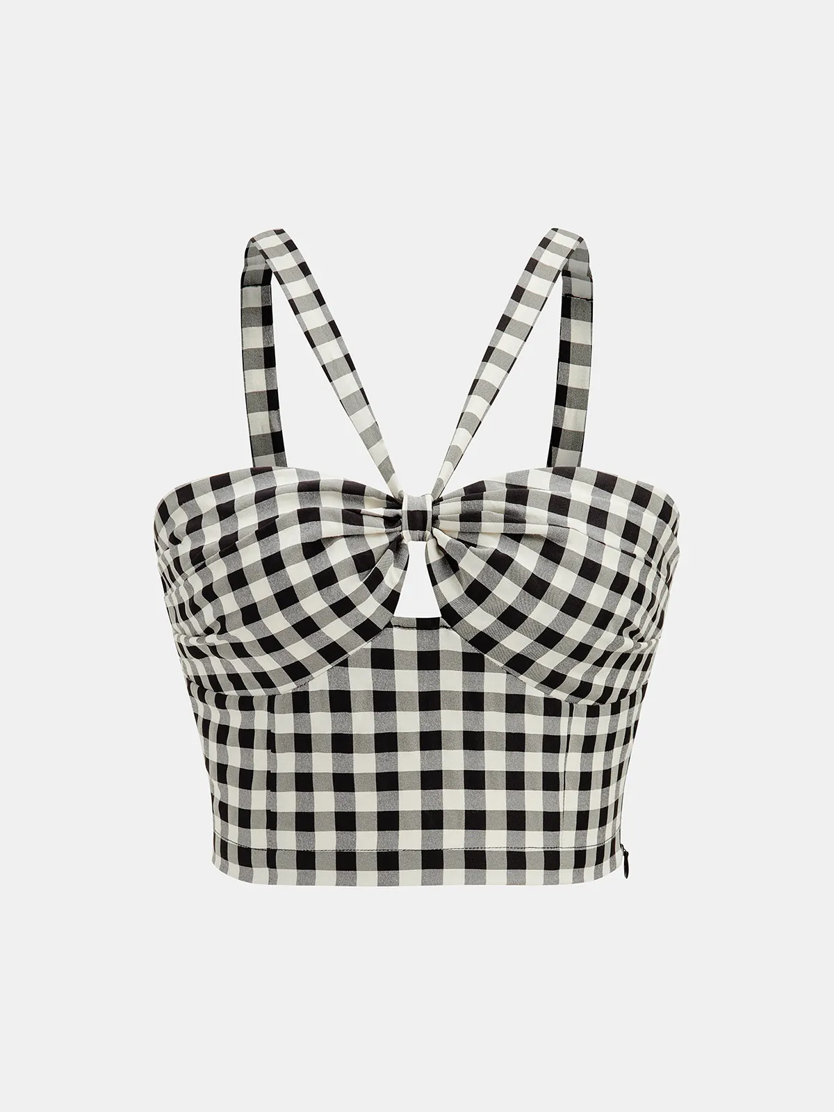 Gingham Cotton Blend Cami Top & Skirt Set sold by COMMENSE product image thumbnail 2