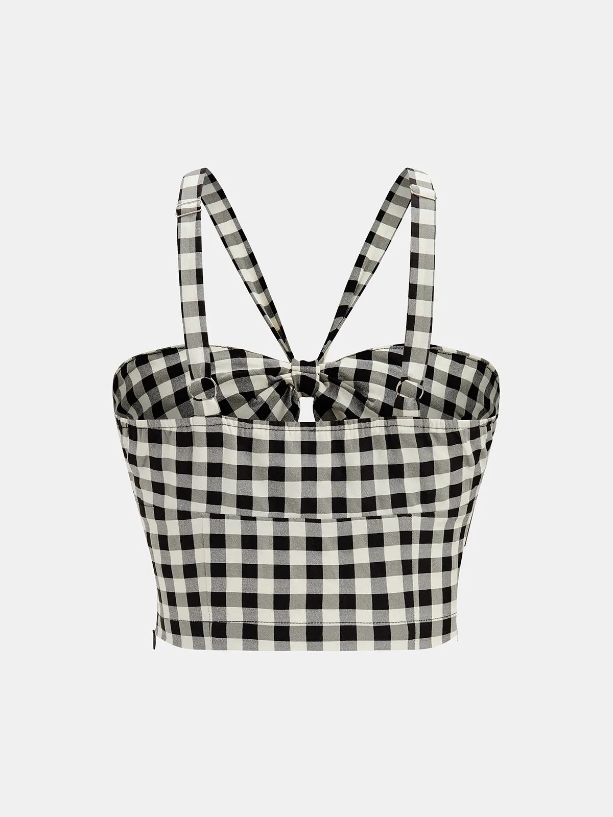 Gingham Cotton Blend Cami Top & Skirt Set sold by COMMENSE product image thumbnail 3