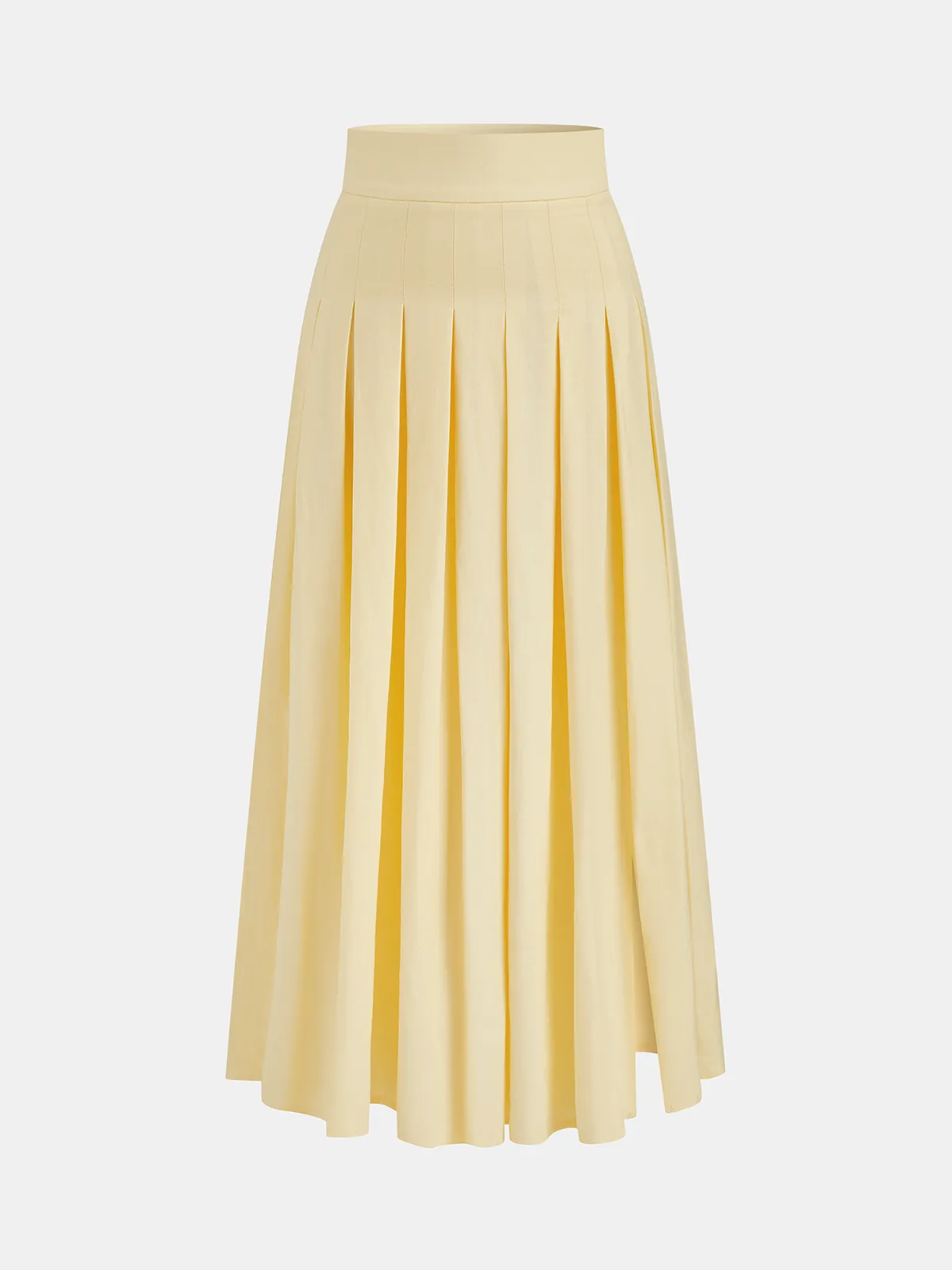 Linen Blend Embroidered Top & Pleated Skirt Set sold by COMMENSE product image thumbnail 4