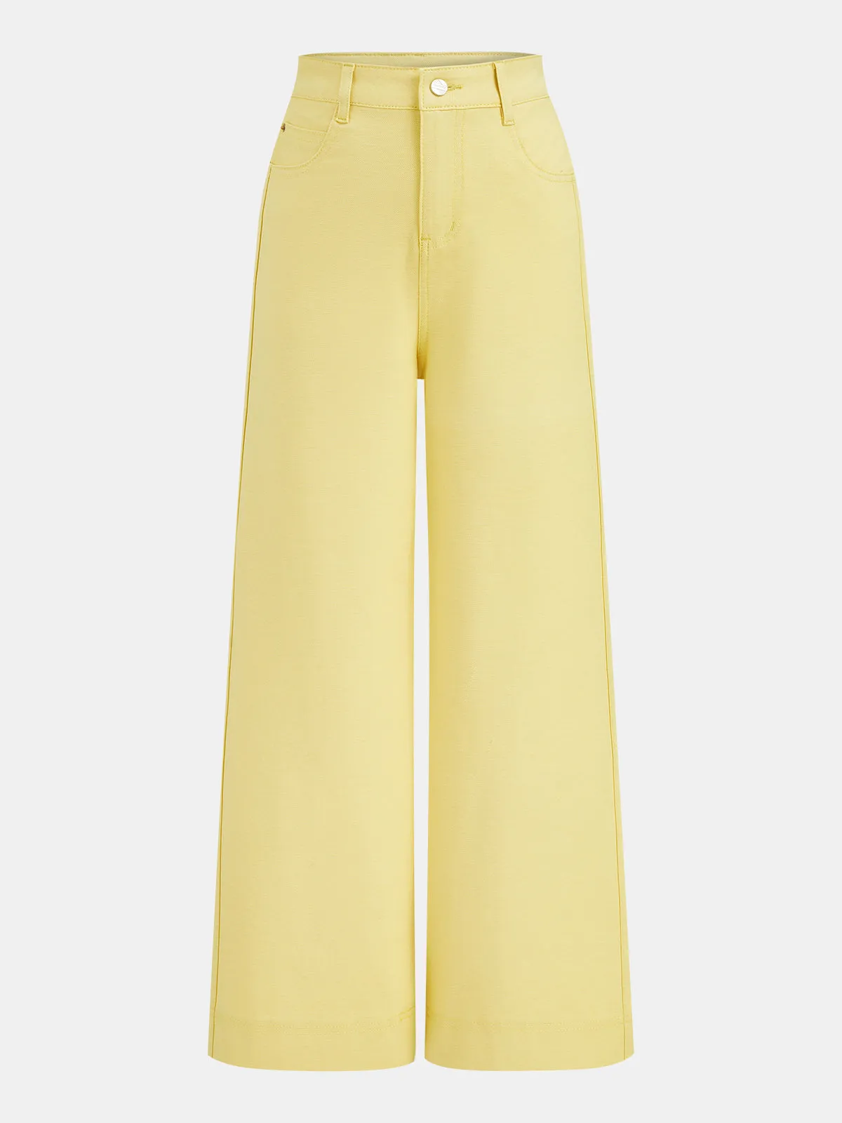 High Waisted Wide Leg Denim Pants sold by COMMENSE