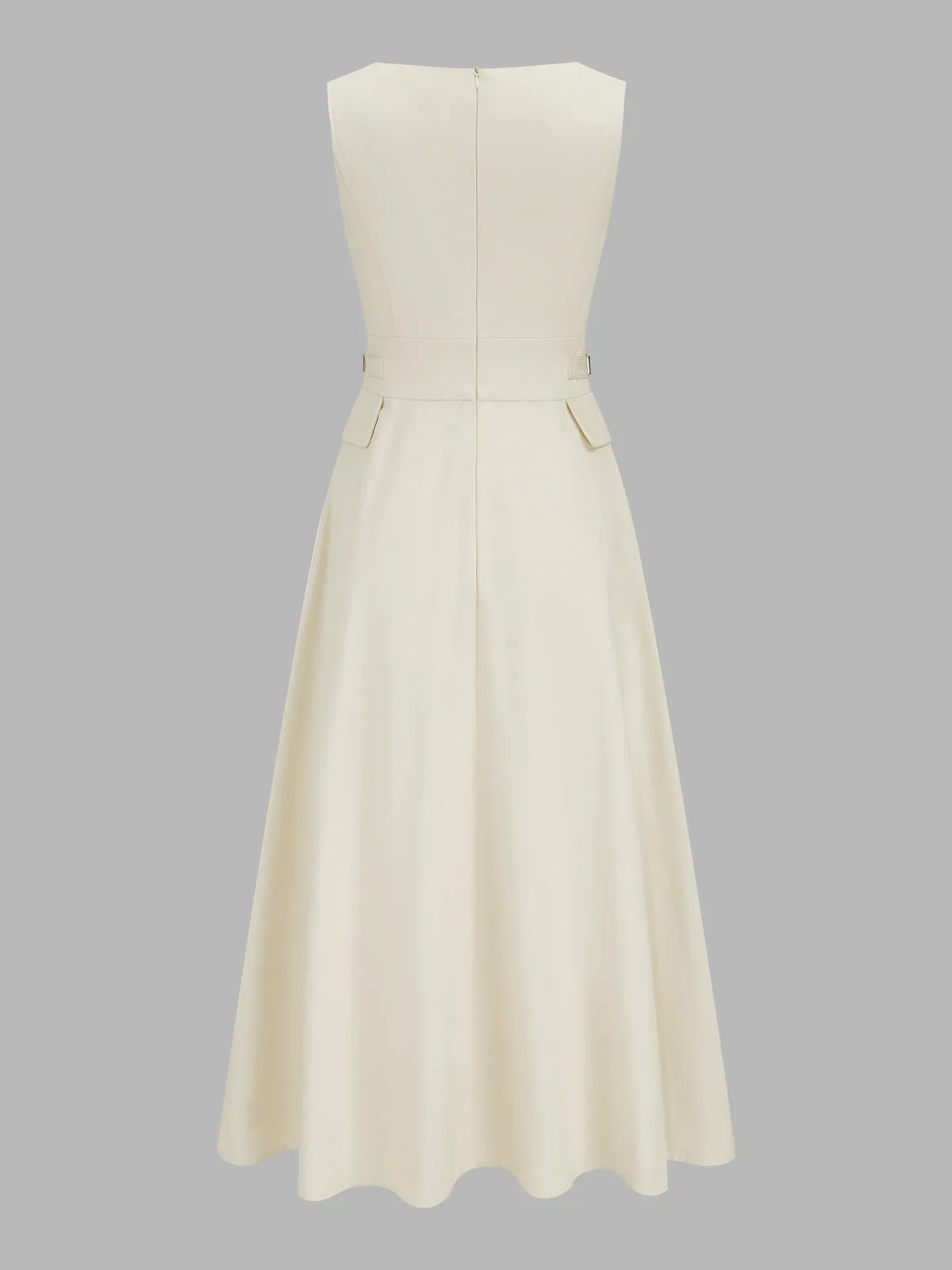 Buckle Waist Sleeveless Maxi Dress sold by COMMENSE product image thumbnail 2