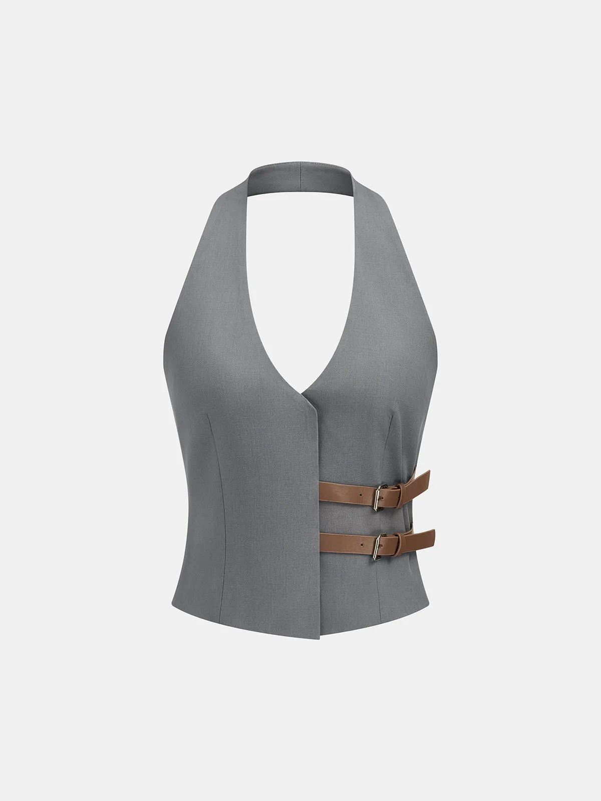 Buckle Detail Halter Neck Vest & Pants Set sold by COMMENSE product image thumbnail 2
