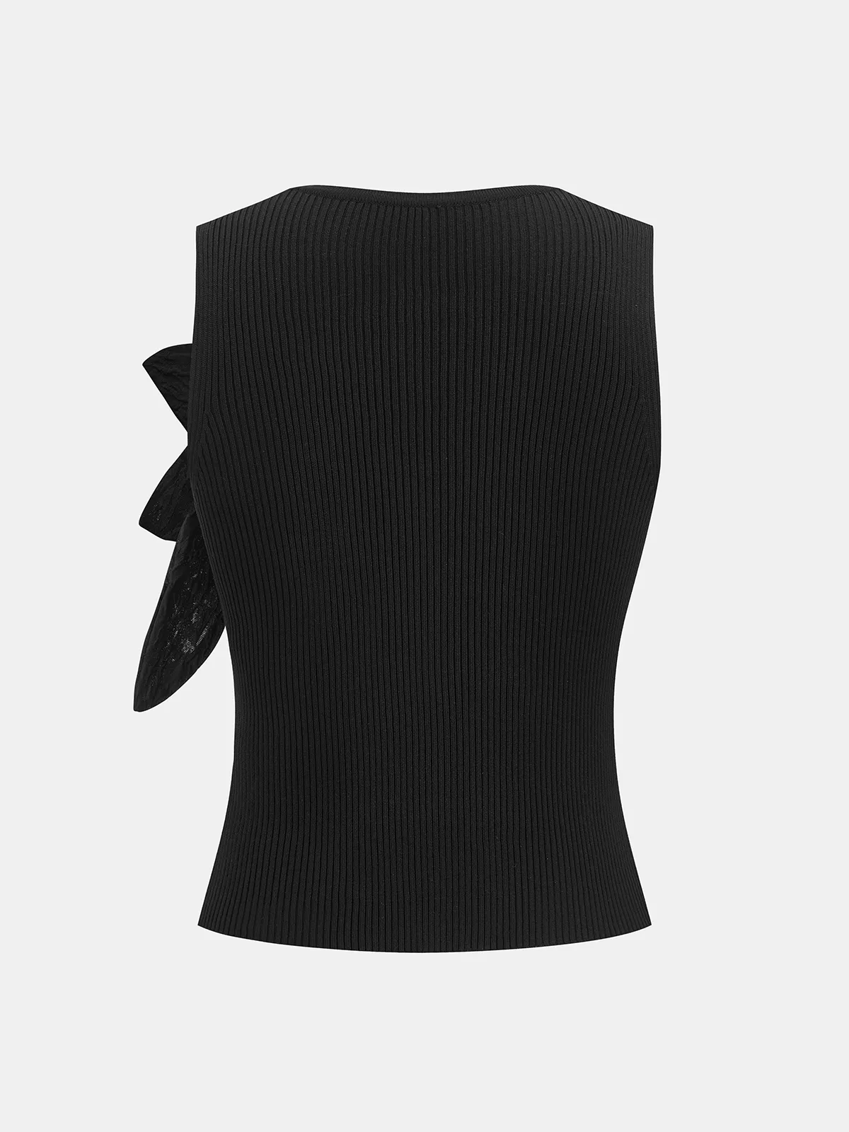 3D Flower Ribbed Knit Tank Top sold by COMMENSE product image thumbnail 2