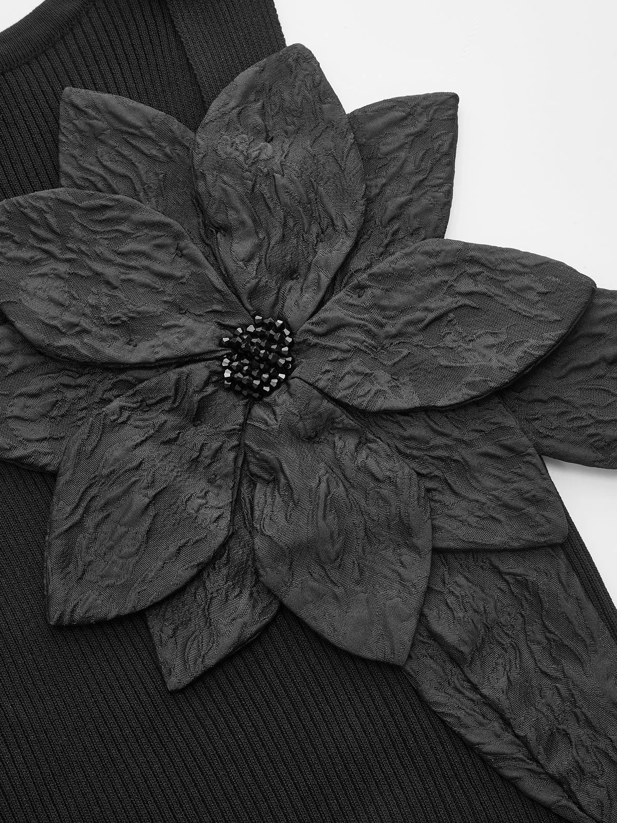 3D Flower Ribbed Knit Tank Top sold by COMMENSE product image thumbnail 3