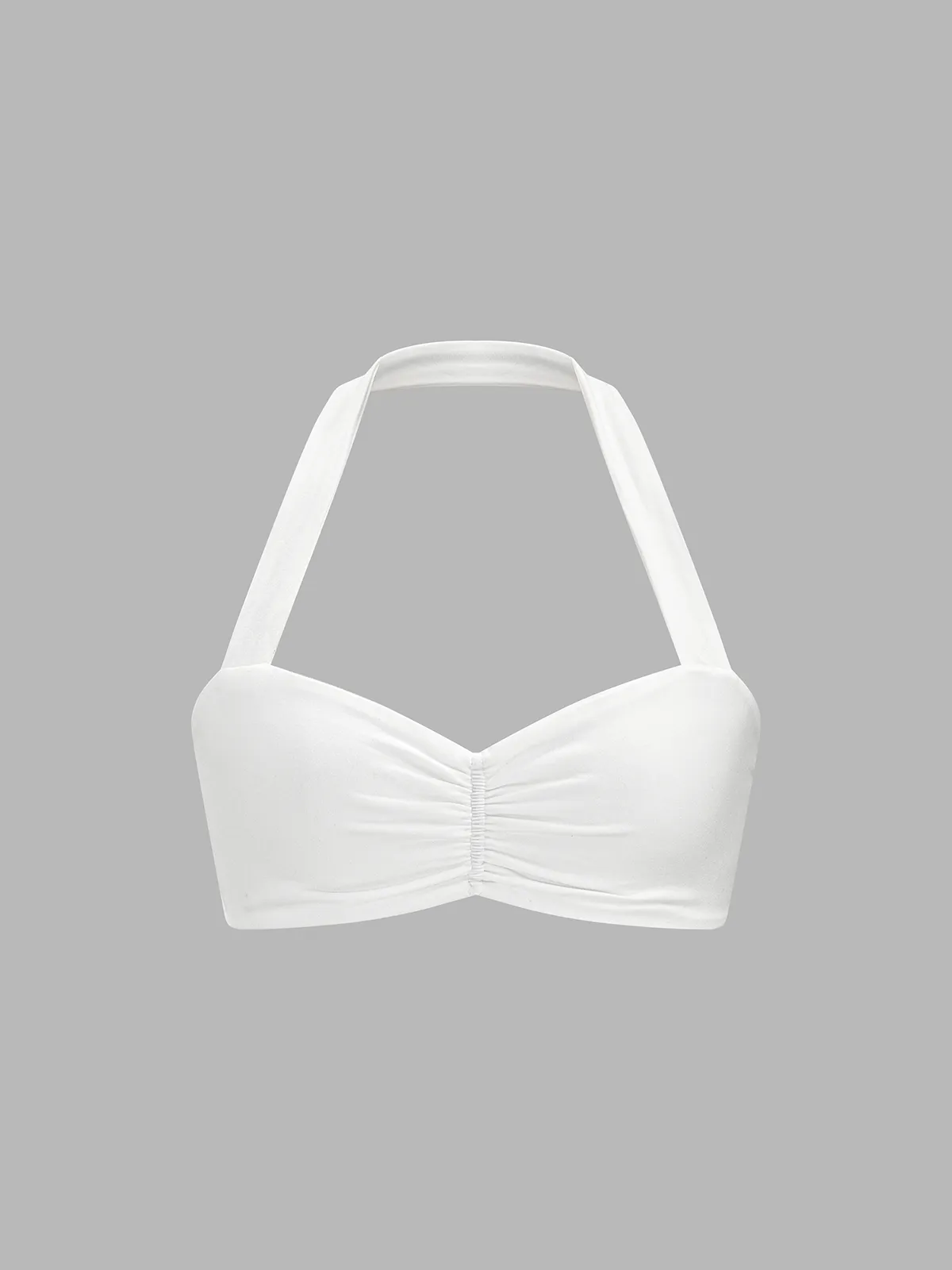 Ruched Halter Neck Two Piece Swimsuit Set sold by COMMENSE product image thumbnail 2
