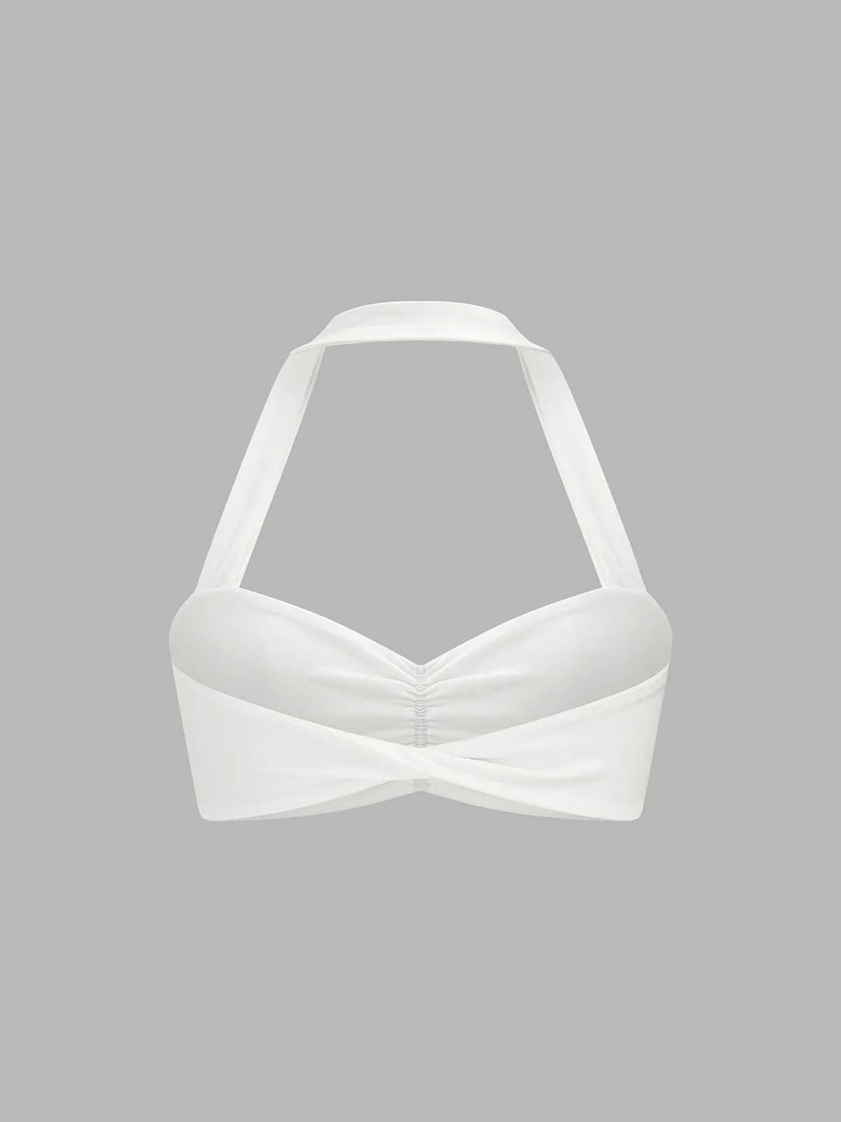 Ruched Halter Neck Two Piece Swimsuit Set sold by COMMENSE product image thumbnail 3