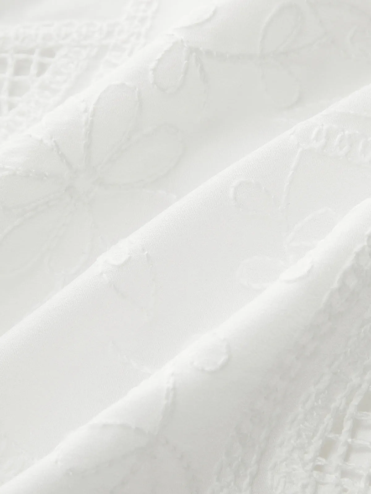 Frog Button Eyelet Embroidered Sleeveless Top sold by COMMENSE product image thumbnail 3