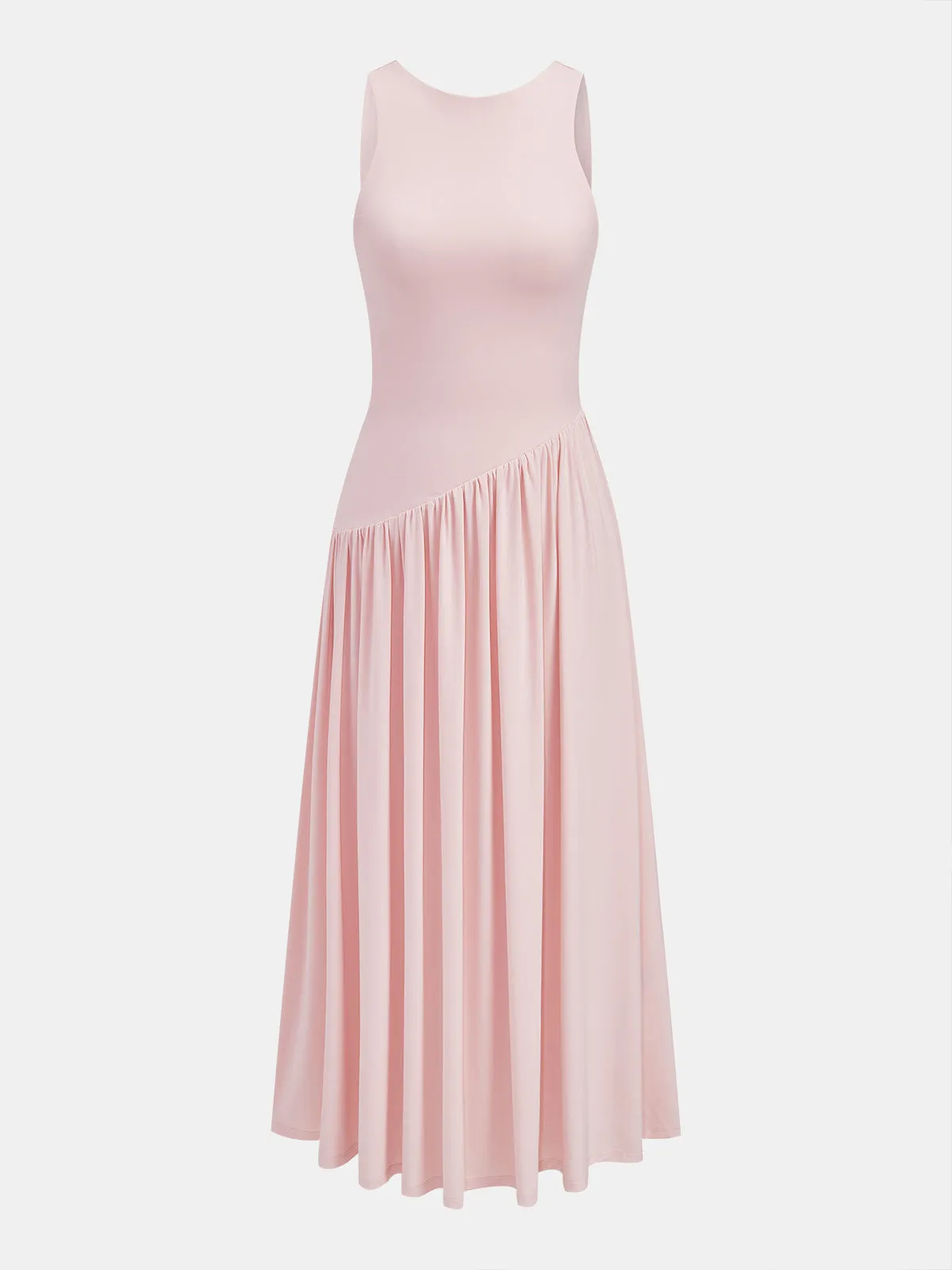 Asymmetric Sleeveless Backless Midi Dress sold by COMMENSE product image thumbnail 2