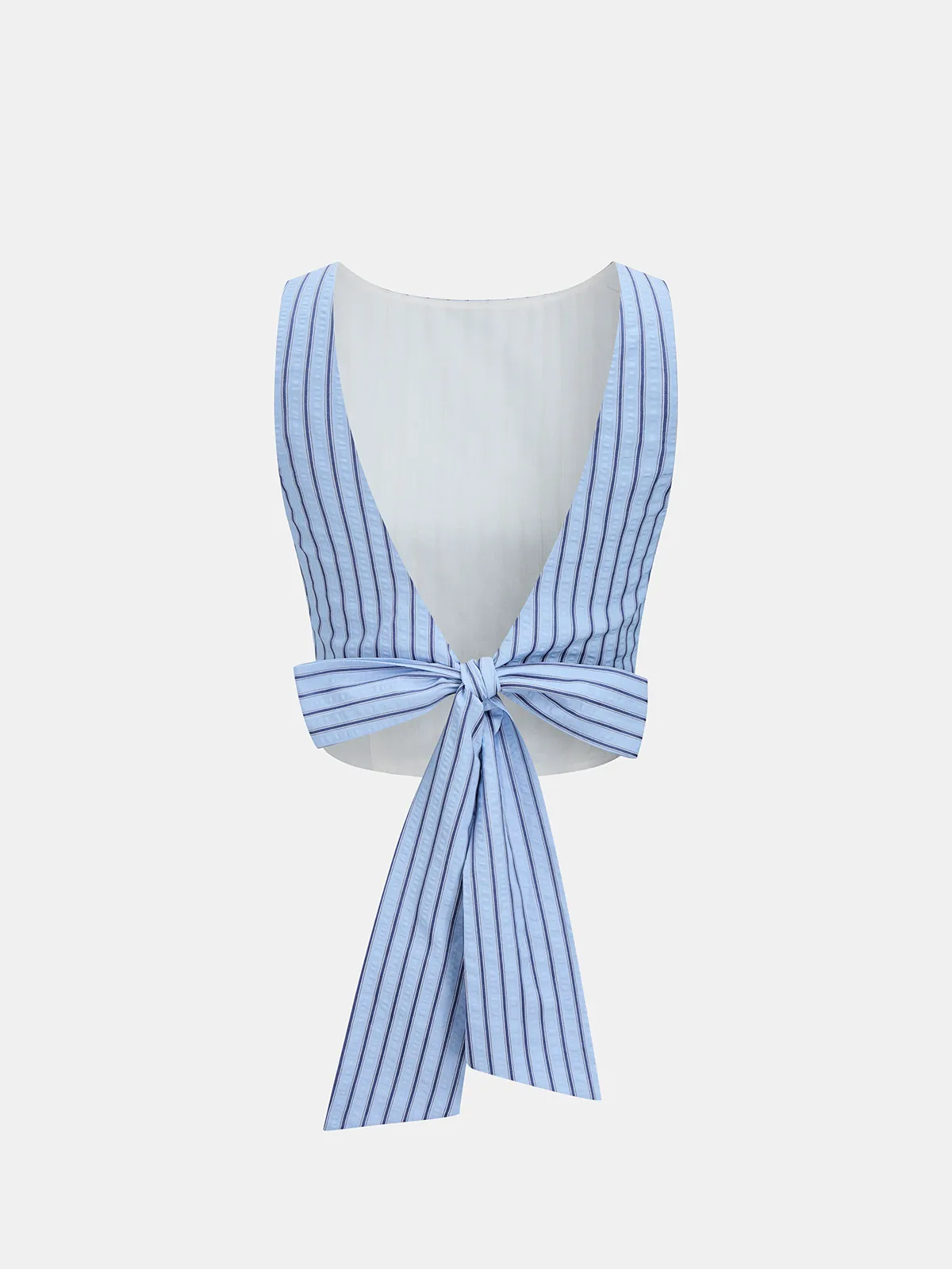 Striped Tie-Back Top & Midi Skirt Set sold by COMMENSE product image thumbnail 3