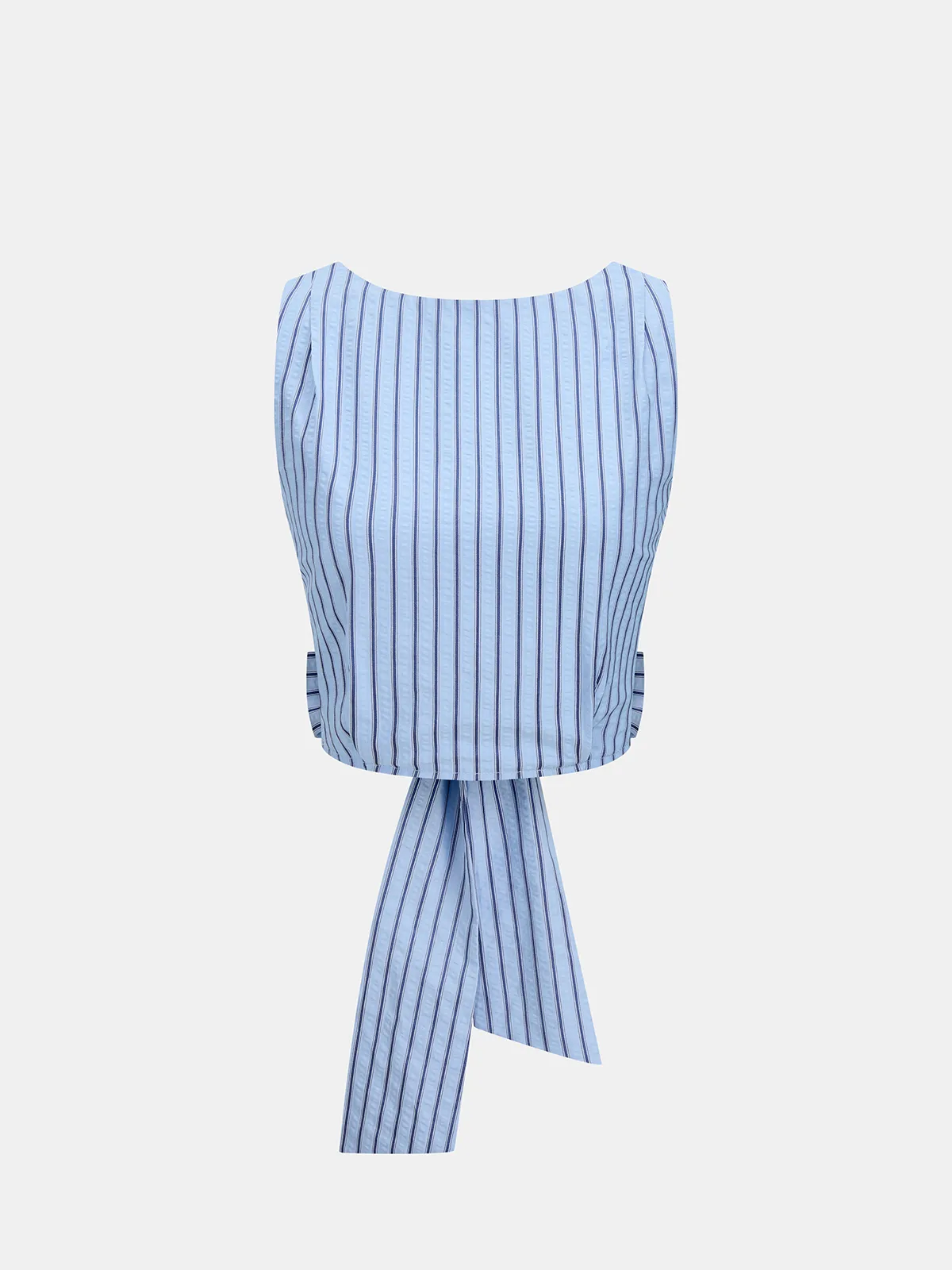 Striped Tie-Back Top & Midi Skirt Set sold by COMMENSE product image thumbnail 2