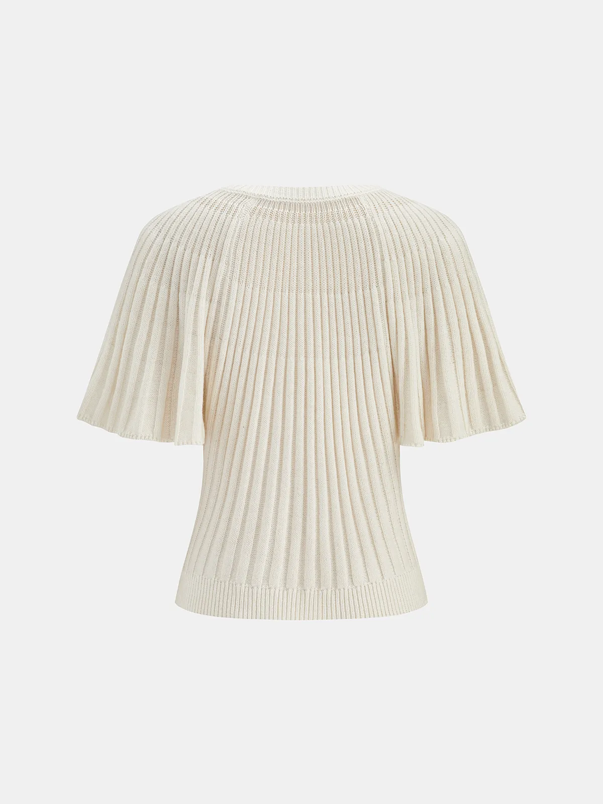 Wool Blend Ribbed Knit Top sold by COMMENSE product image thumbnail 2