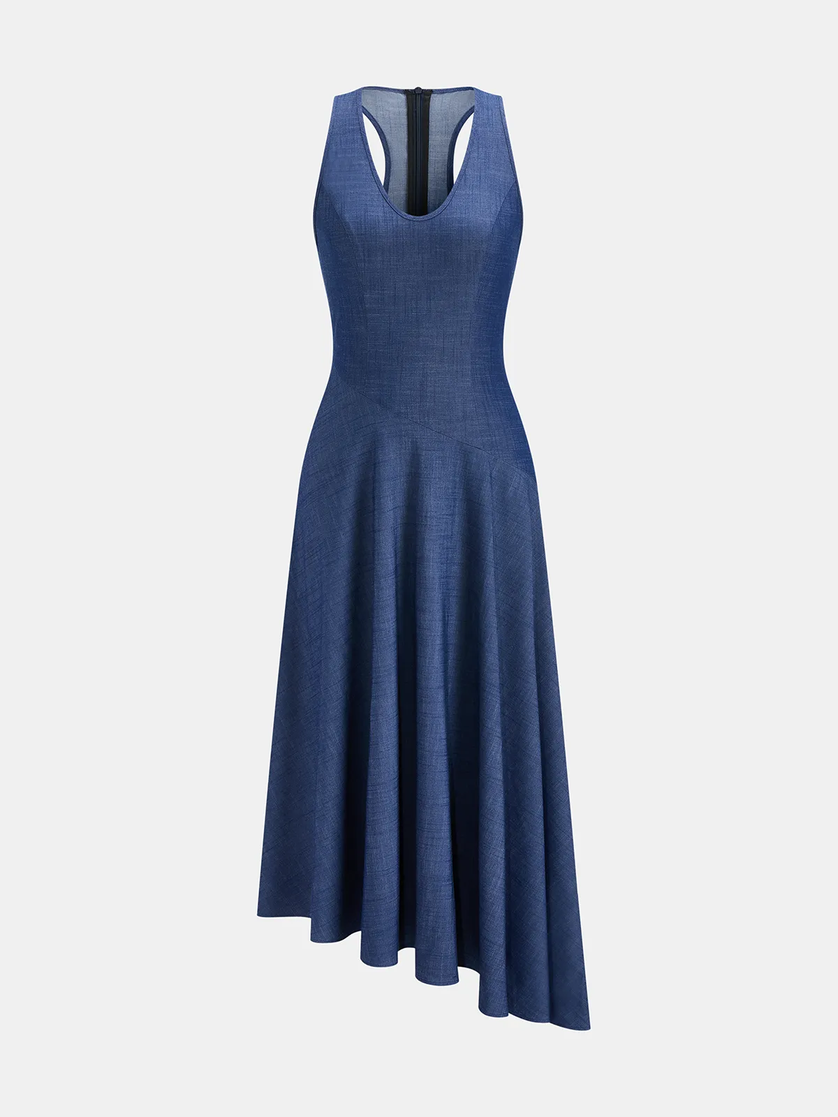 Sleeveless Asymmetric Midi Dress sold by COMMENSE product image thumbnail 2