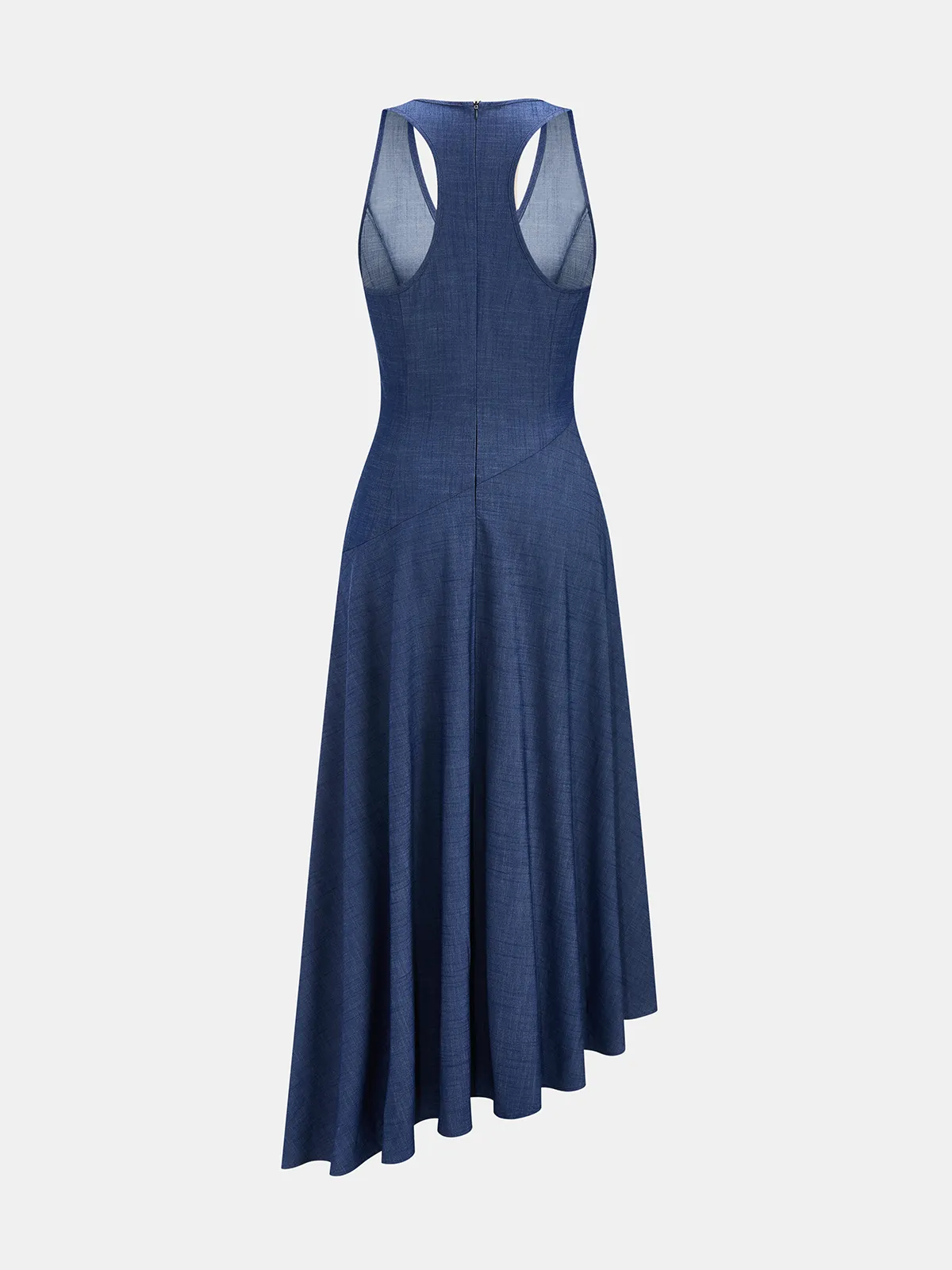 Sleeveless Asymmetric Midi Dress sold by COMMENSE product image thumbnail 3