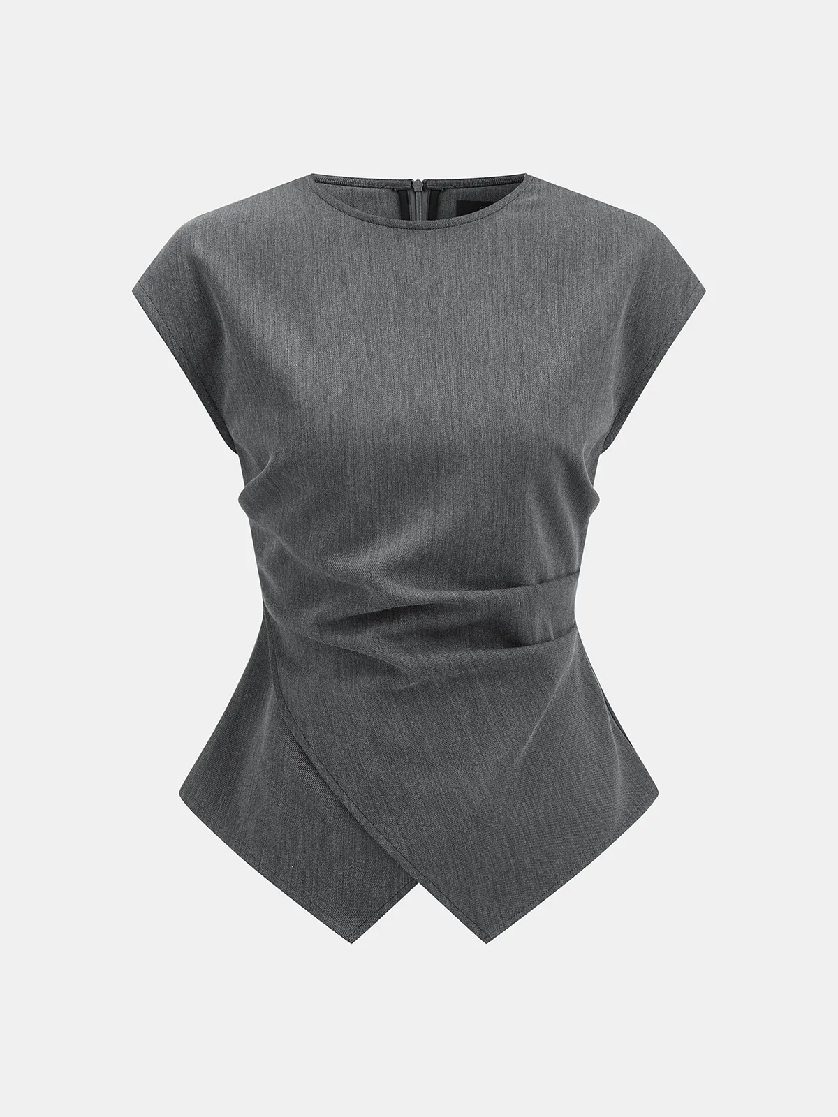 Cap Sleeve Ruched Blouse & Pleated Pants Set sold by COMMENSE product image thumbnail 5