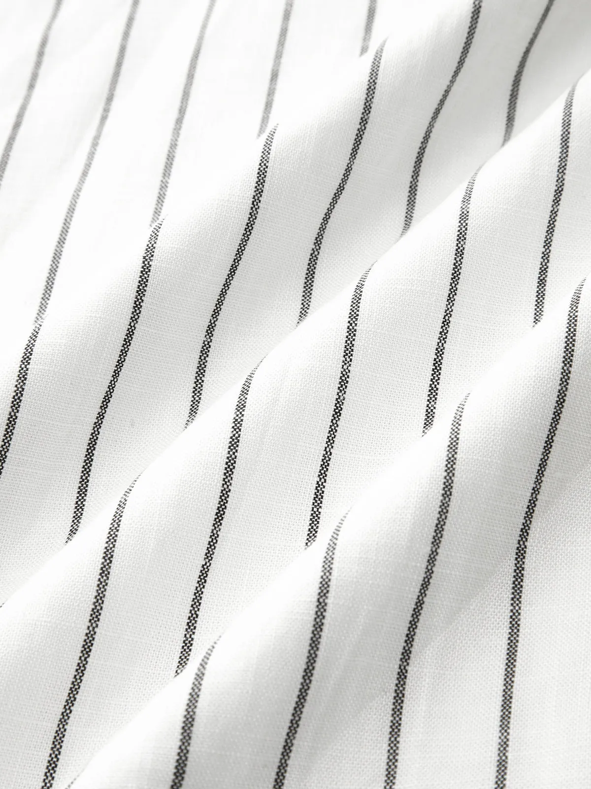 Pinstripe Cotton Linen Wide Leg Pants sold by COMMENSE product image thumbnail 4