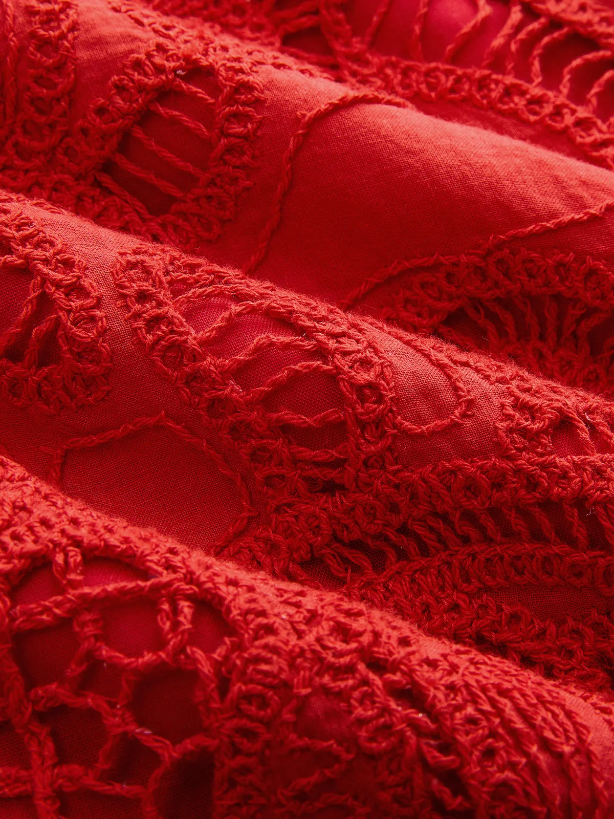 Eyelet Embroidery Button-Up Shirt sold by COMMENSE product image thumbnail 4