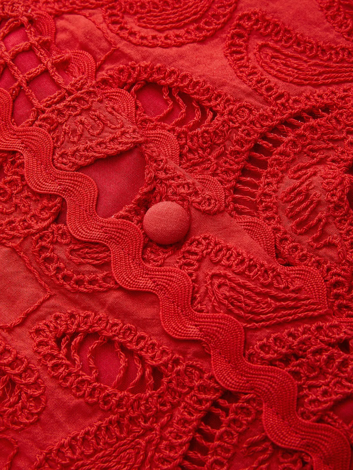 Eyelet Embroidery Button-Up Shirt sold by COMMENSE product image thumbnail 5