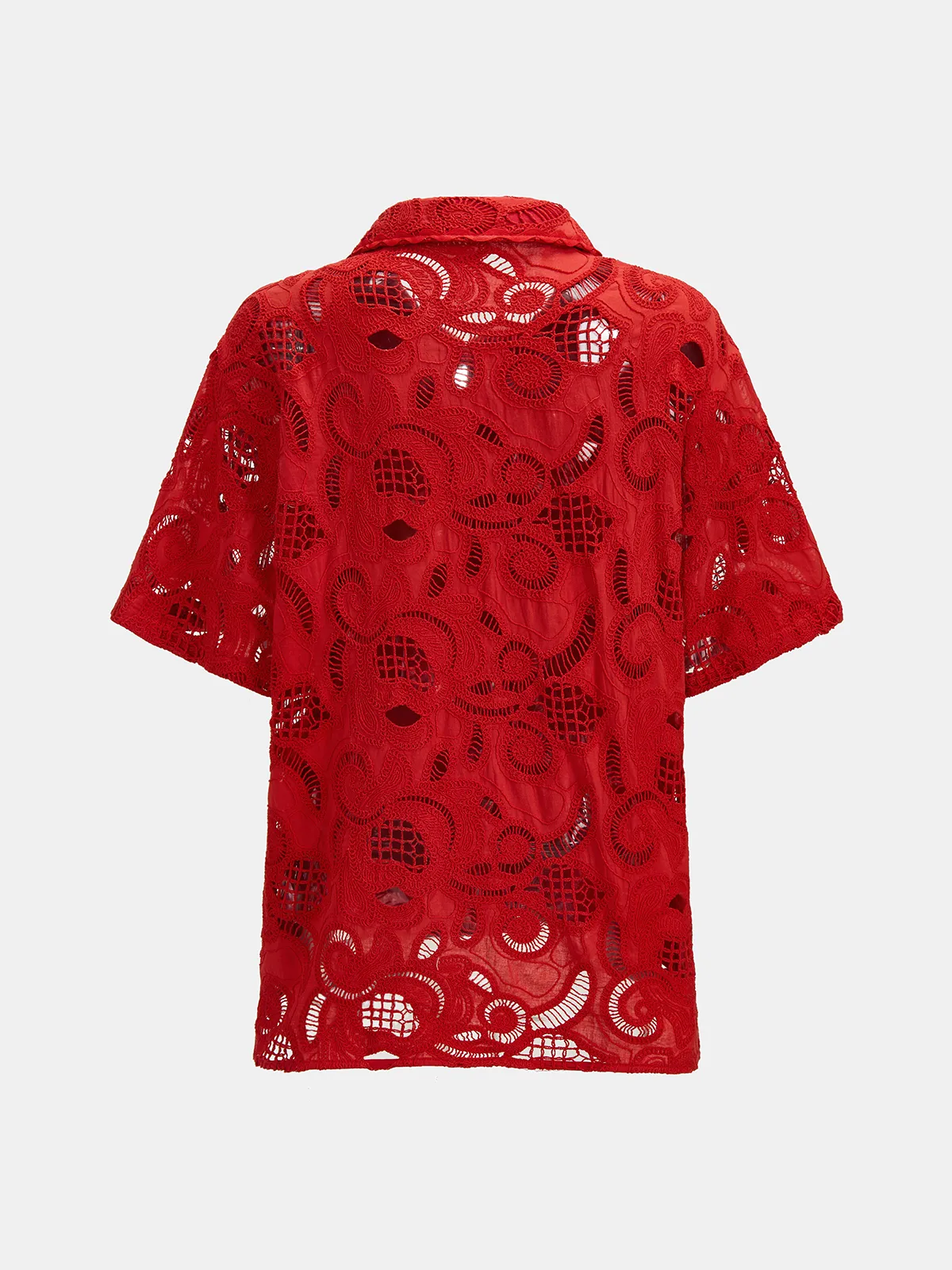 Eyelet Embroidery Button-Up Shirt sold by COMMENSE product image thumbnail 3