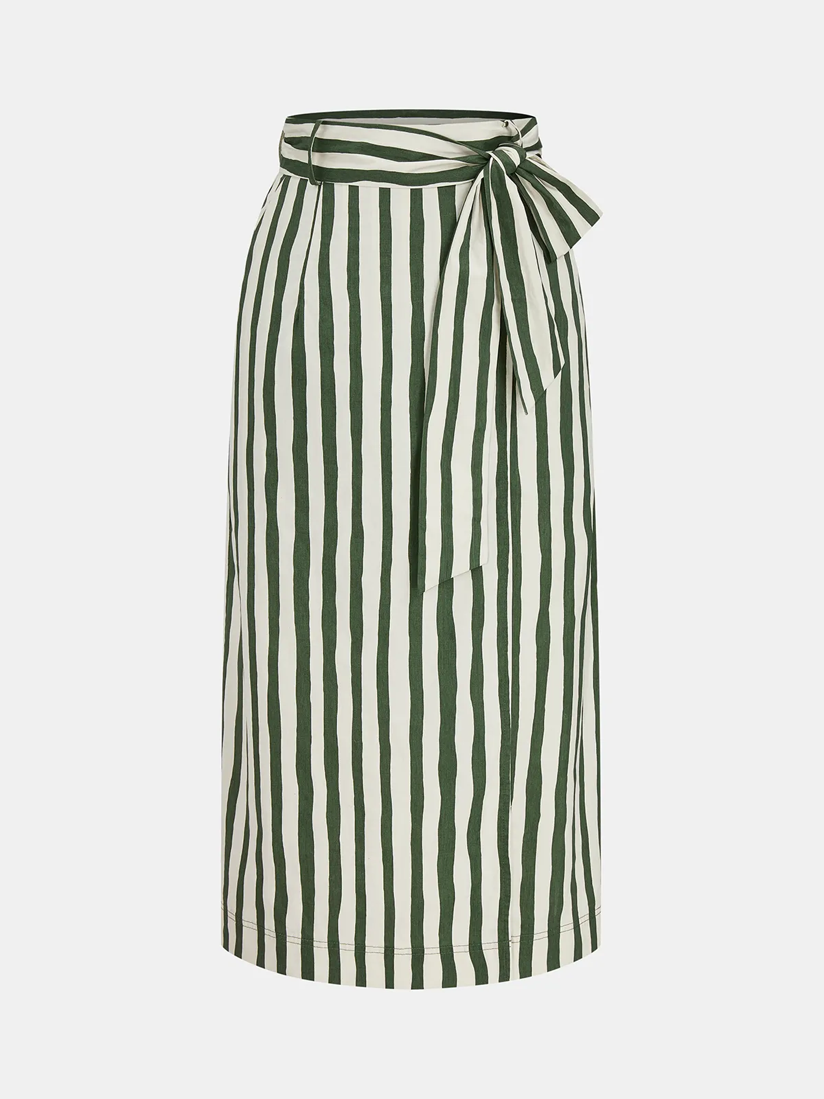 Tie-Back Halter Top & Striped Midi Skirt Set sold by COMMENSE product image thumbnail 4