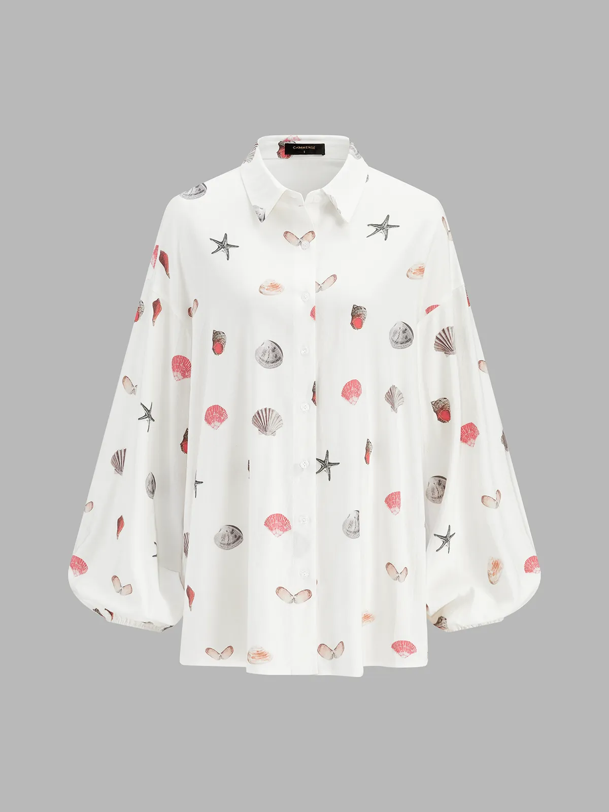 Seashell Print Linen Blend Shirt & Shorts Set sold by COMMENSE product image thumbnail 4