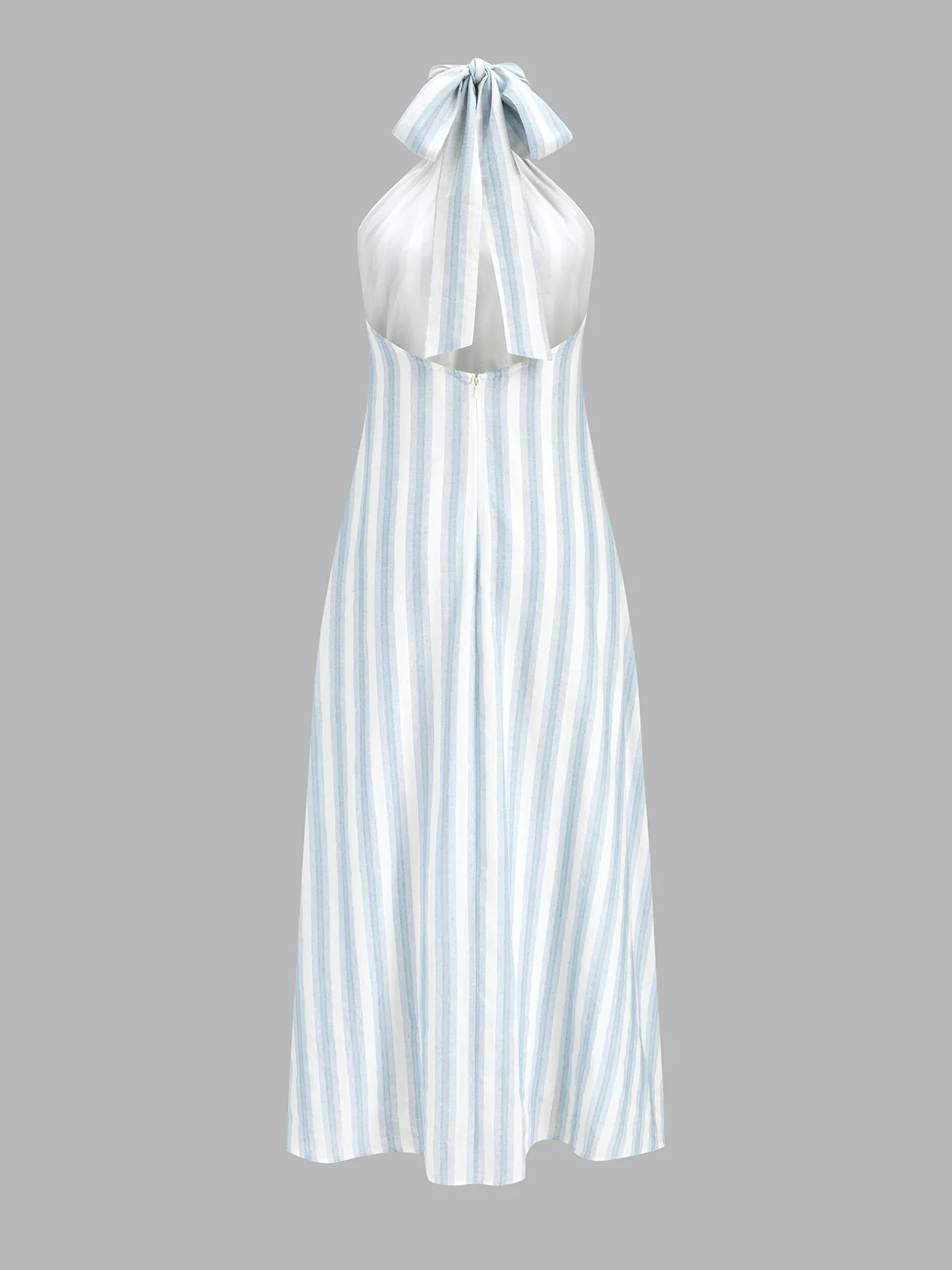 Striped Cotton Halter Maxi Dress sold by COMMENSE product image thumbnail 3