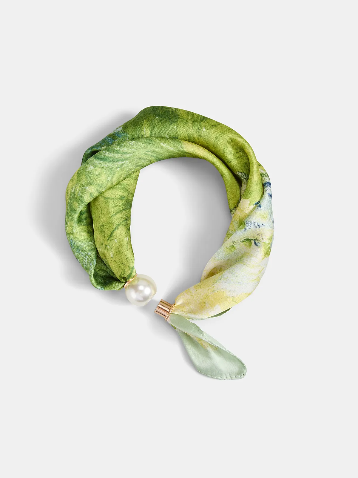 Watercolor Print Magnetic Pearl Scarf sold by COMMENSE product image thumbnail 2
