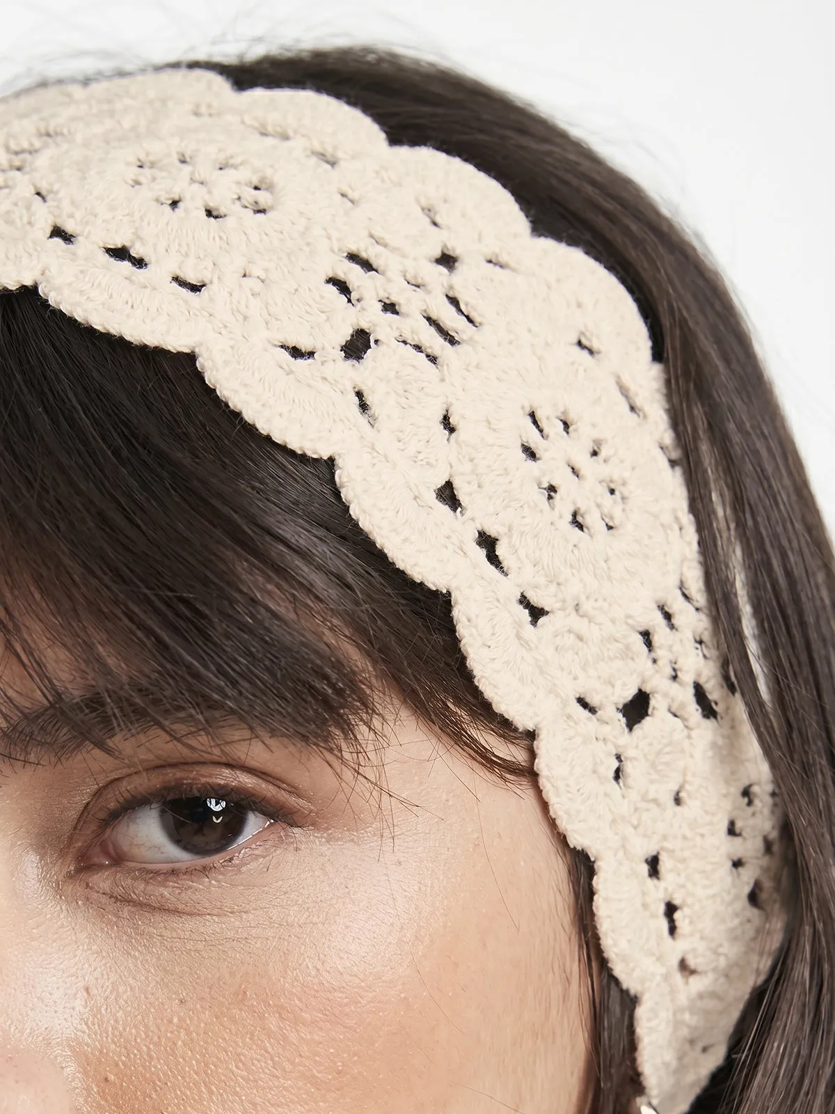 Crochet Lace Tie-Back Headband sold by COMMENSE product image thumbnail 3