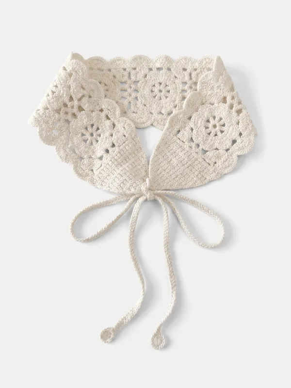 Crochet Lace Tie-Back Headband made by COMMENSE