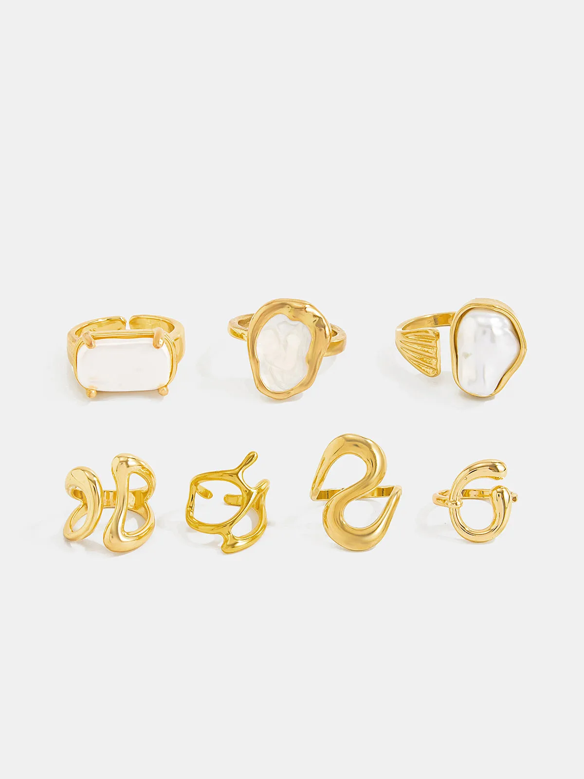 7PCS Irregular Pearl Ring Set sold by COMMENSE product image thumbnail 2